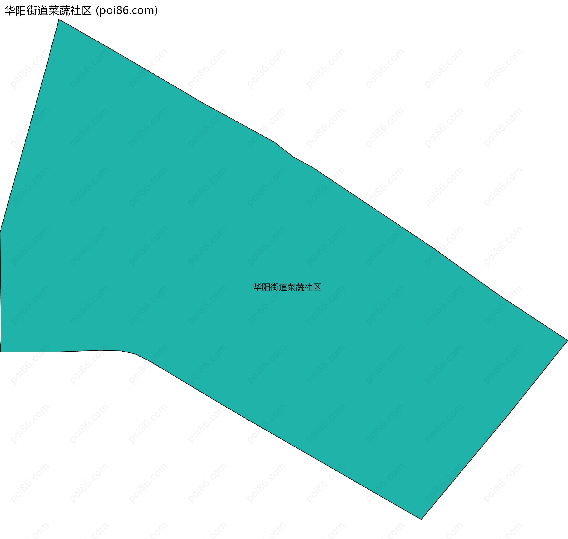 华阳街道菜蔬社区边界地图