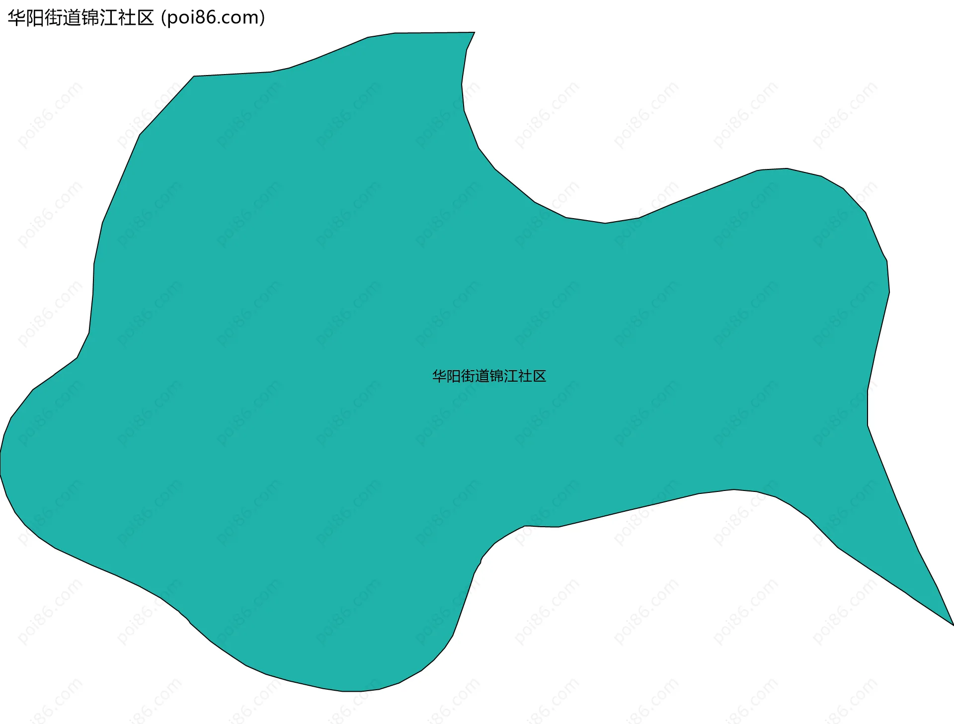 华阳街道锦江社区边界地图