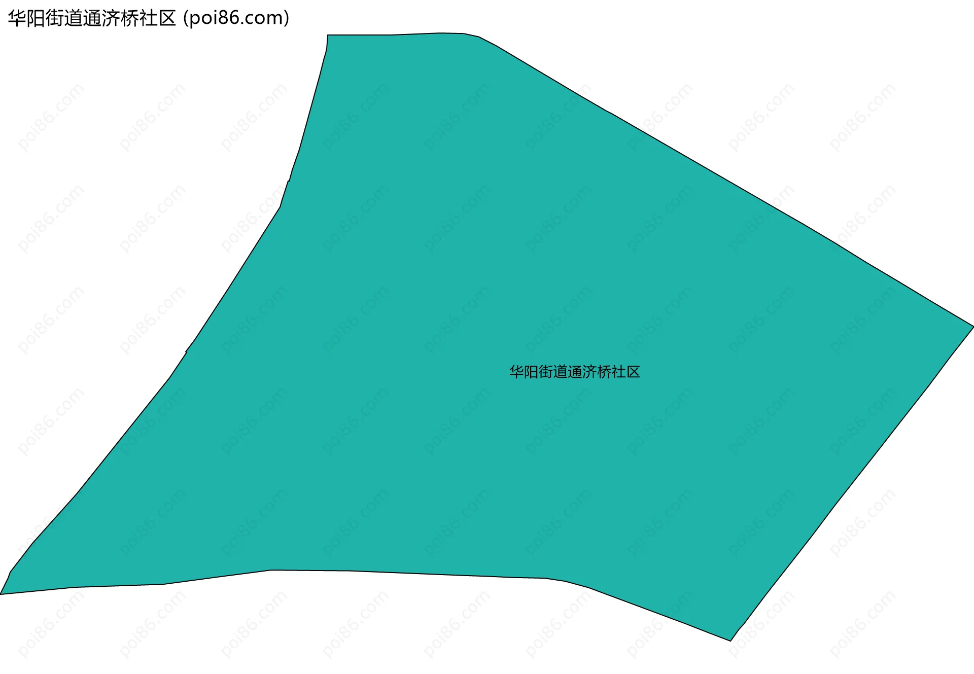 华阳街道通济桥社区边界地图