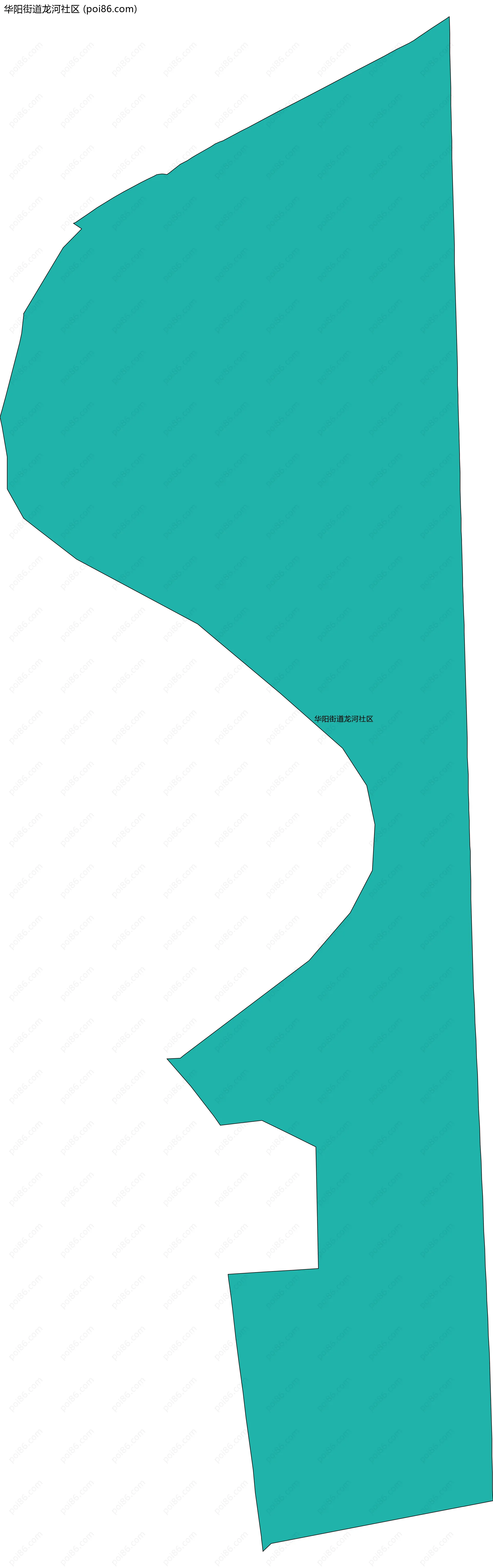 华阳街道龙河社区边界地图