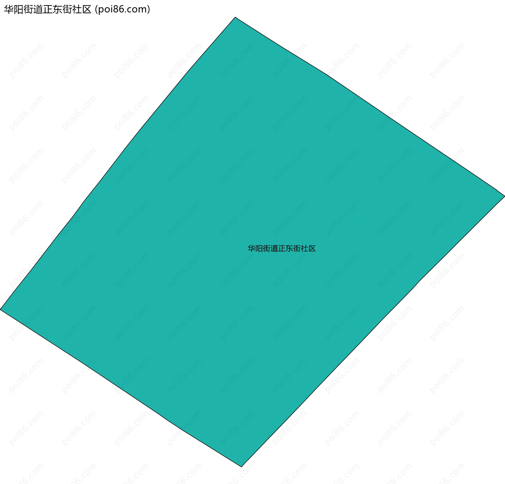 华阳街道正东街社区边界地图