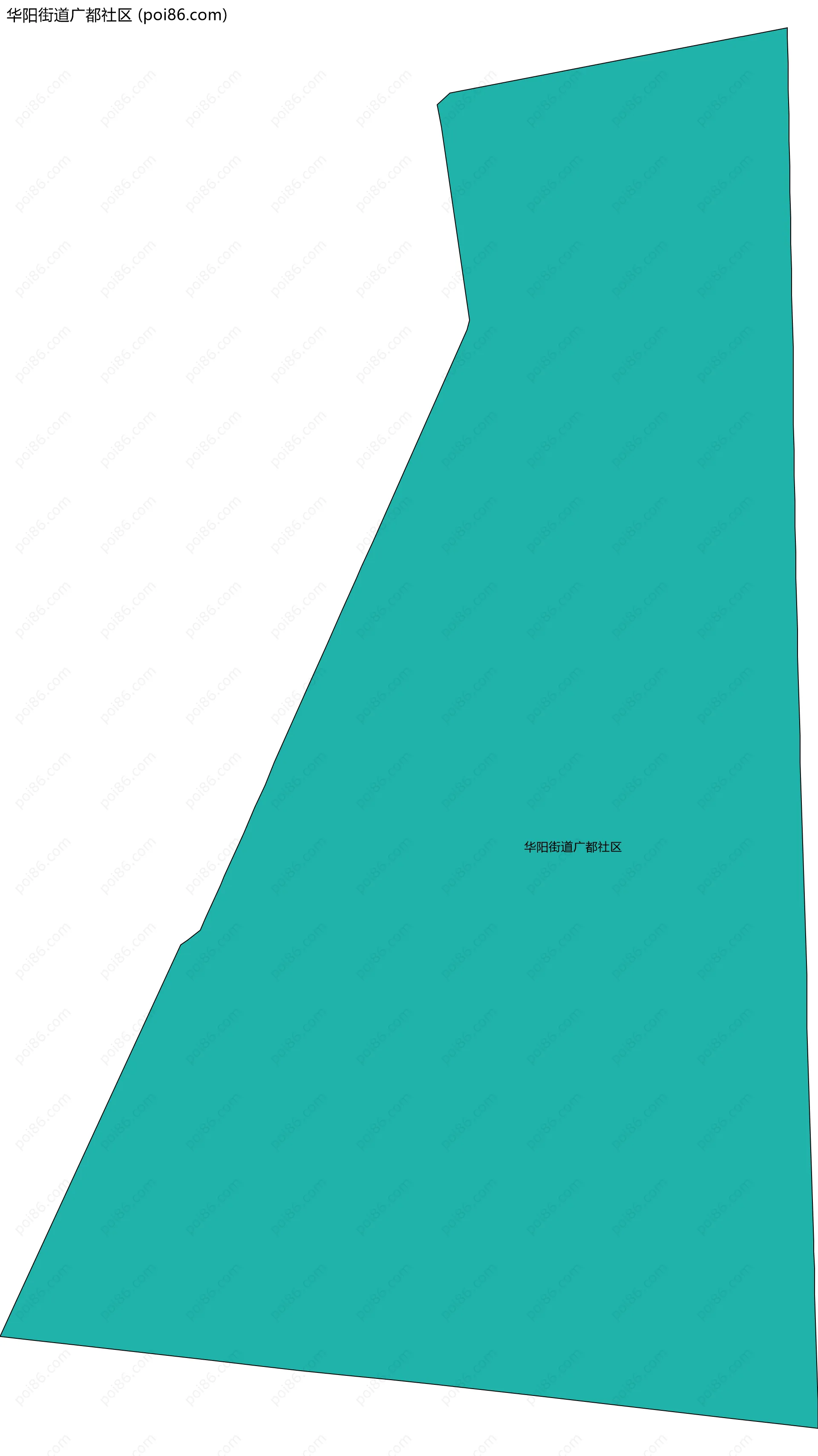 华阳街道广都社区边界地图