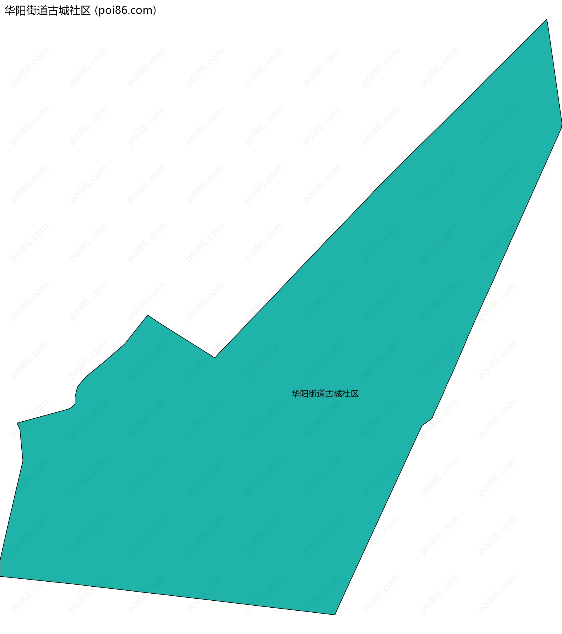 华阳街道古城社区边界地图