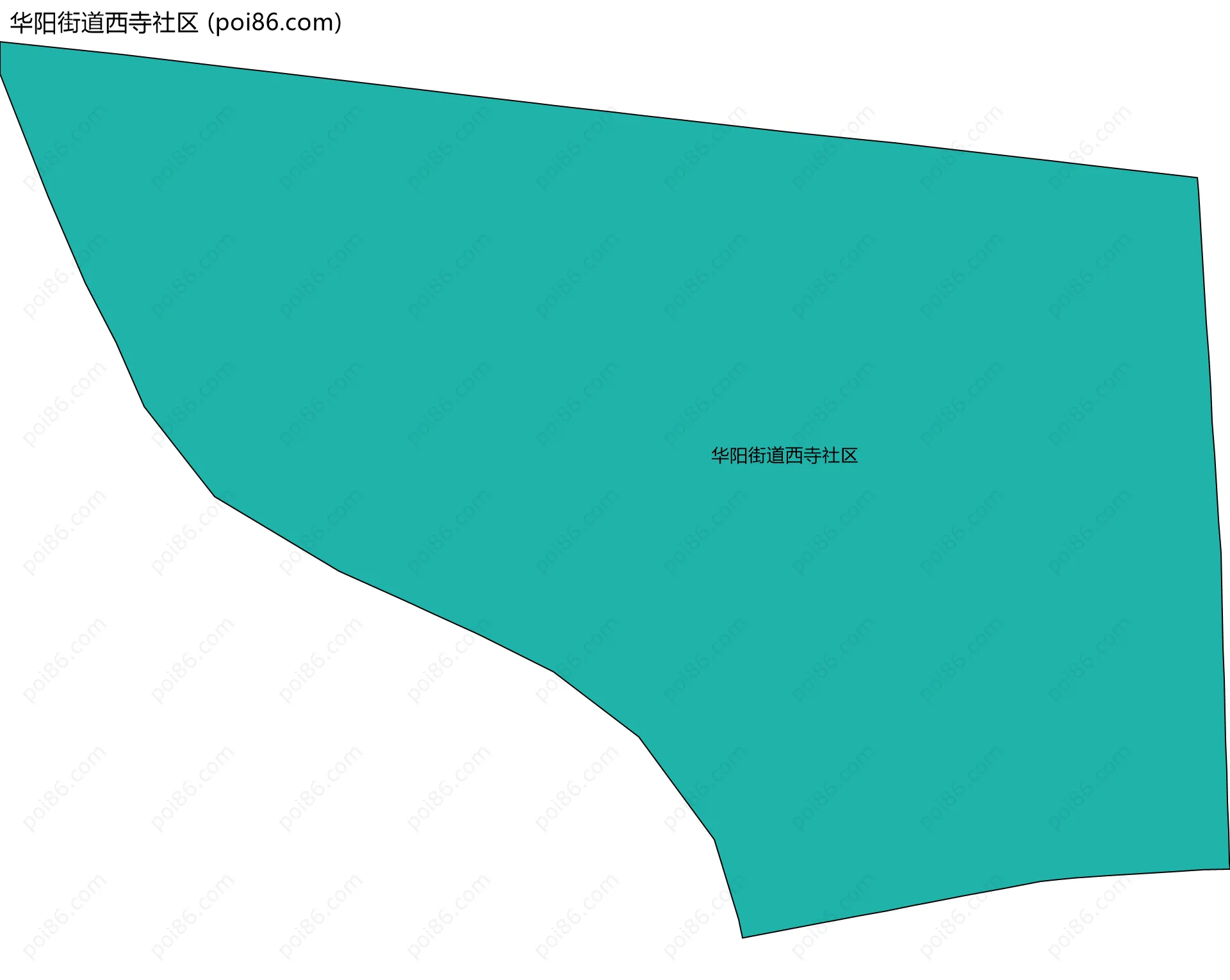 华阳街道西寺社区边界地图