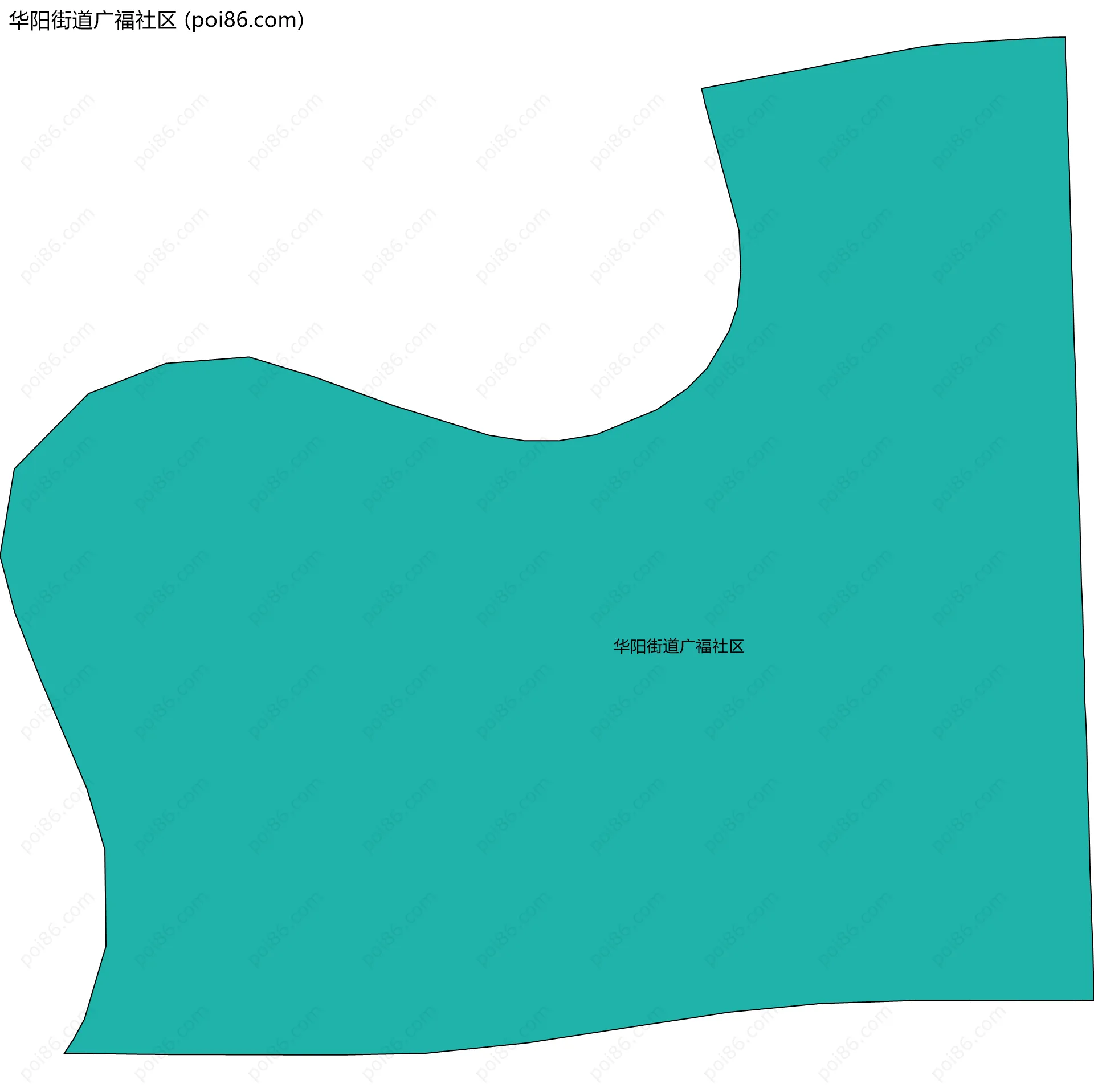 华阳街道广福社区边界地图