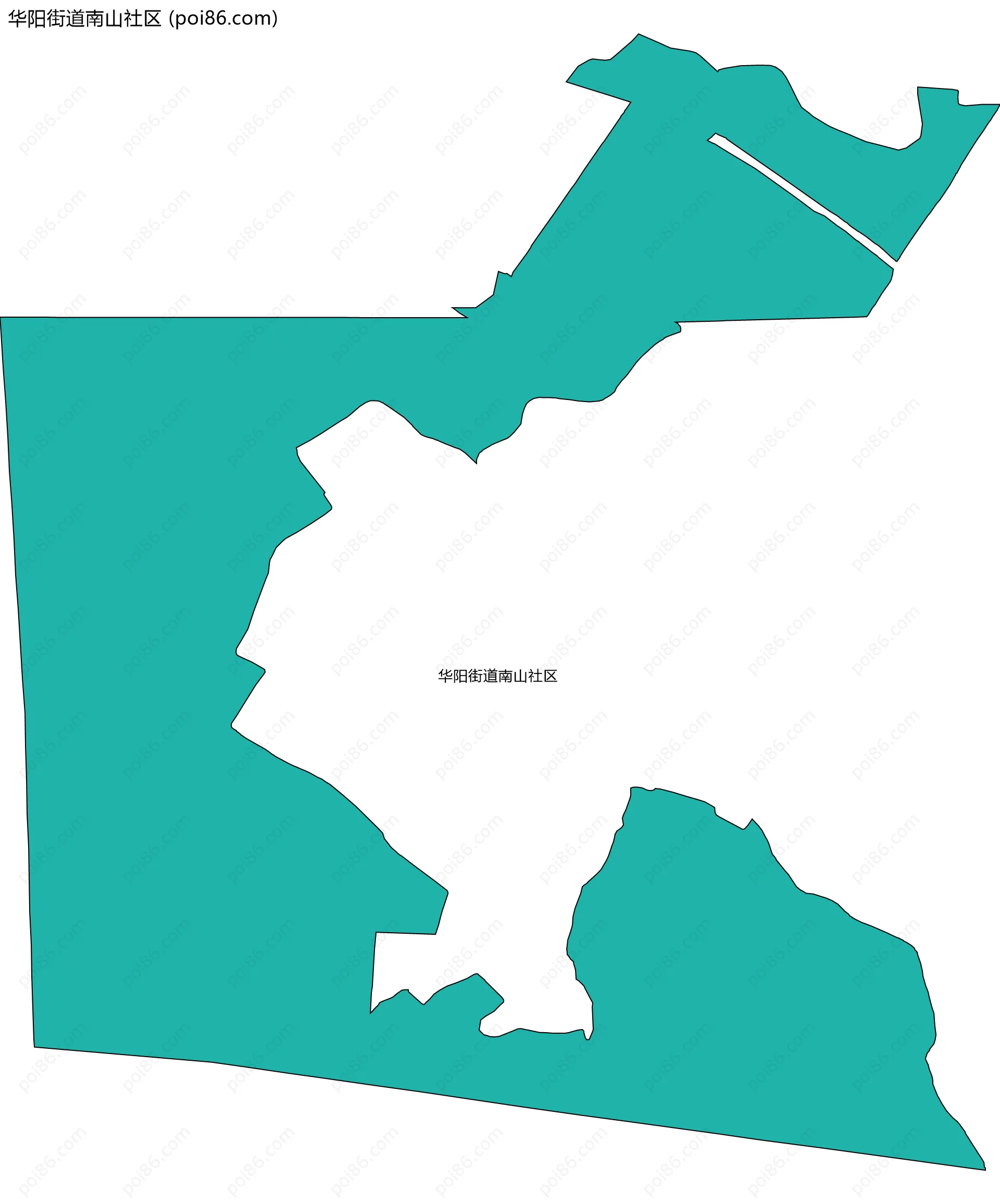 华阳街道南山社区边界地图