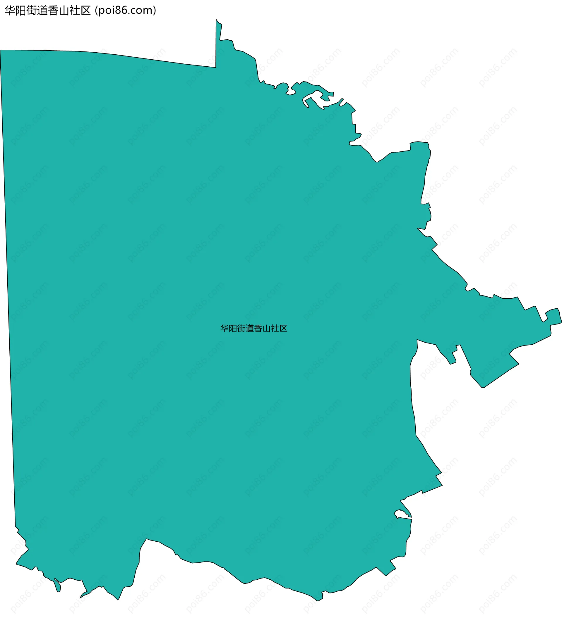 华阳街道香山社区边界地图