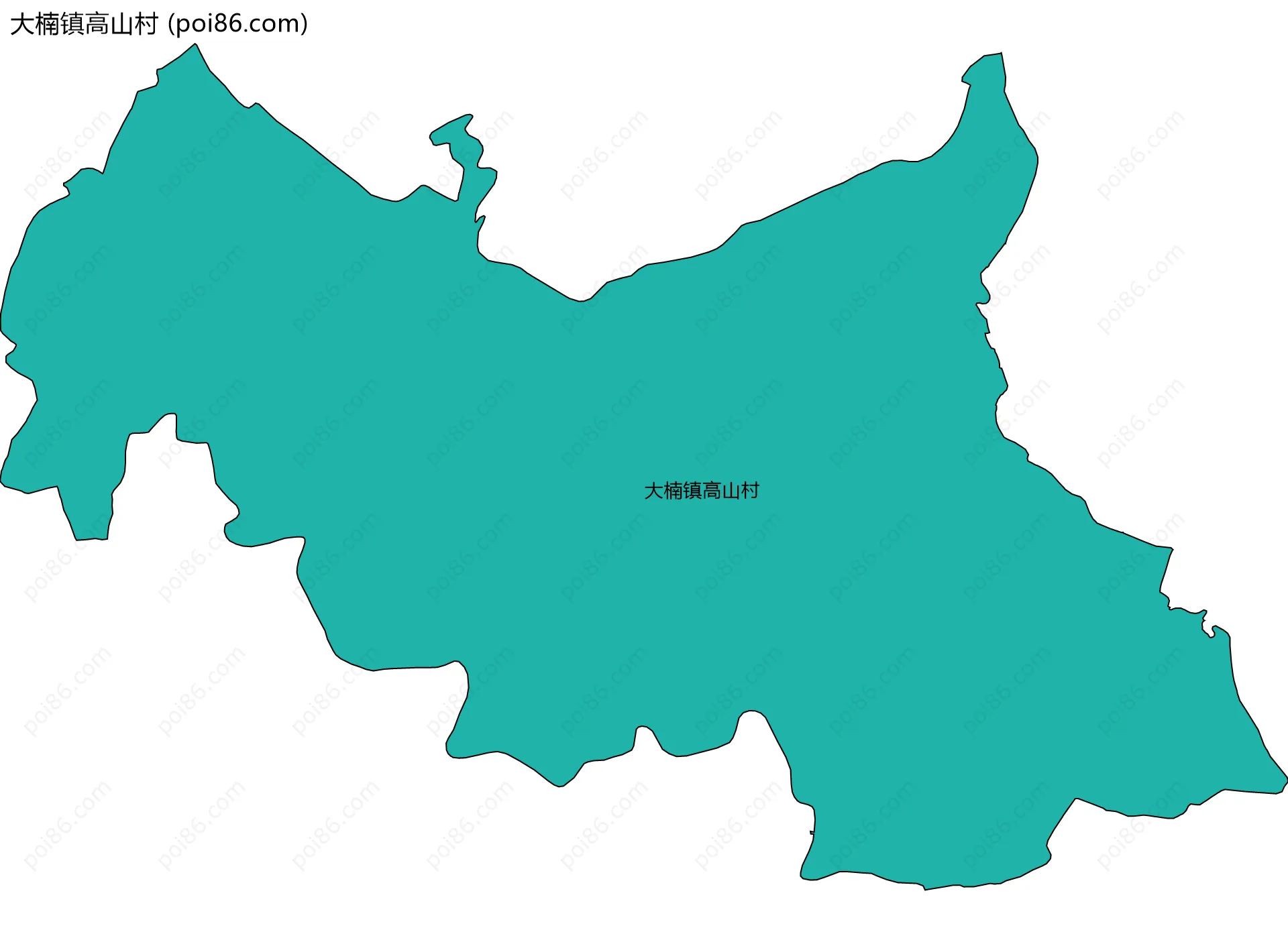 大楠镇高山村边界地图