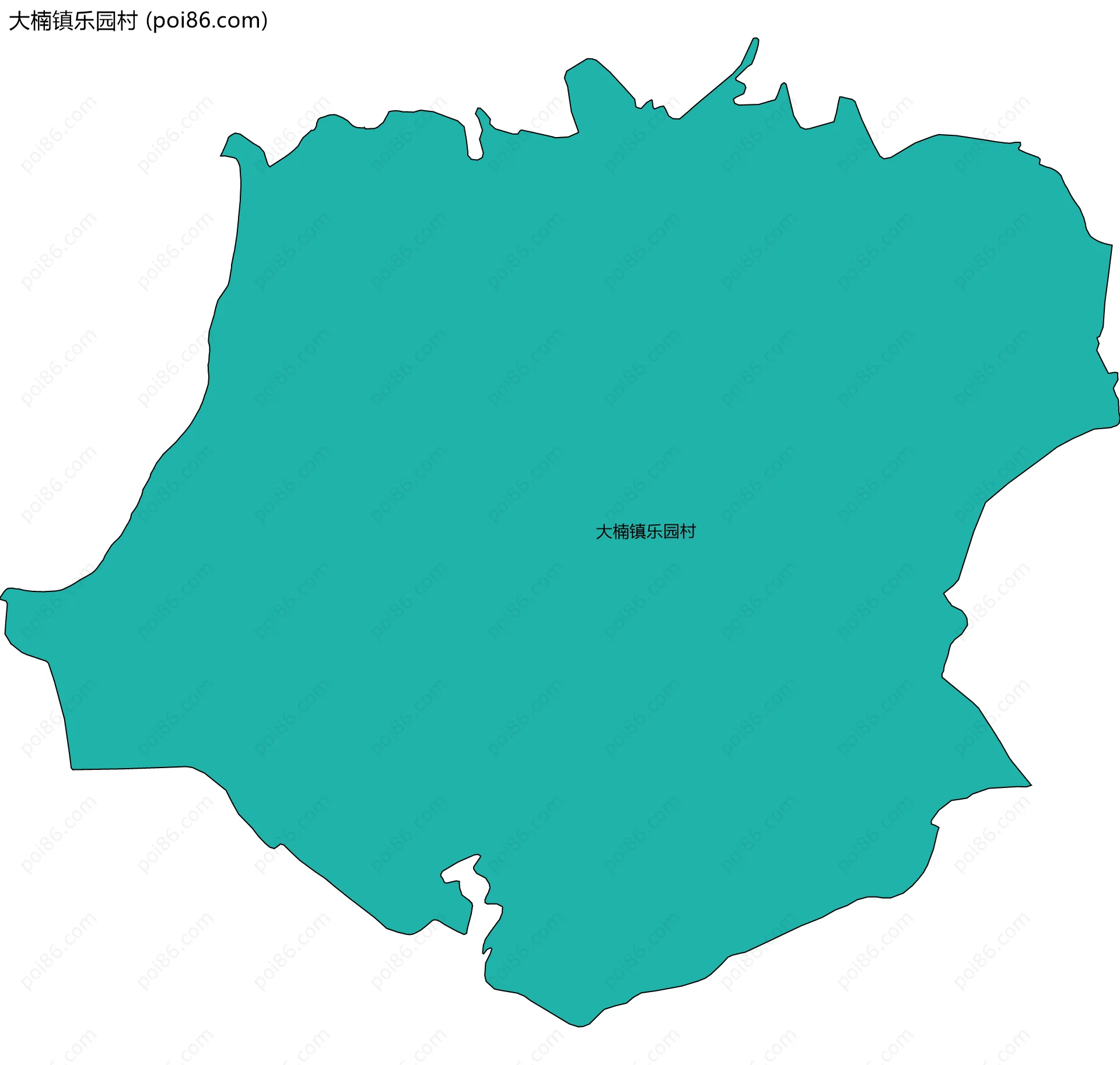 大楠镇乐园村边界地图
