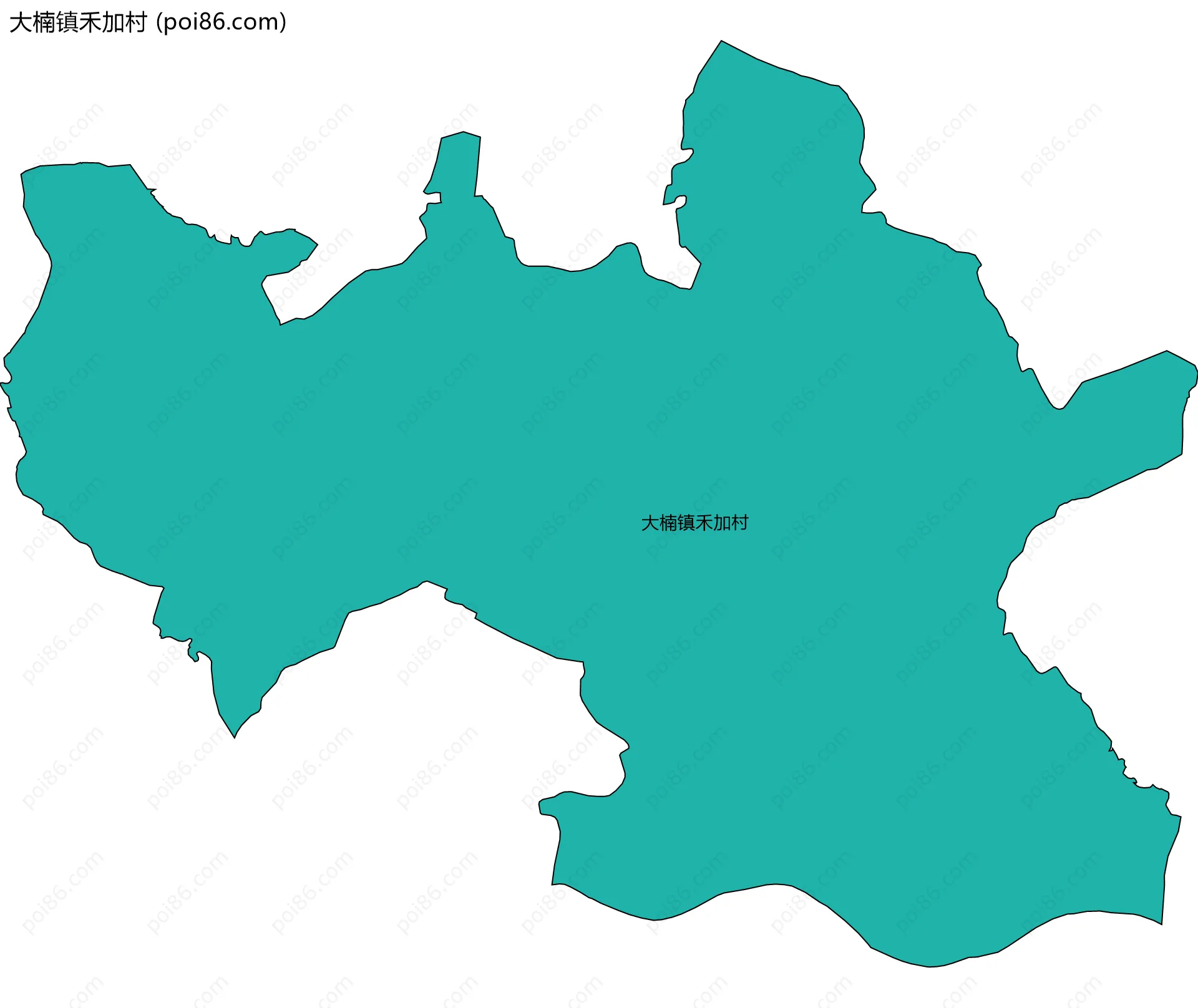 大楠镇禾加村边界地图
