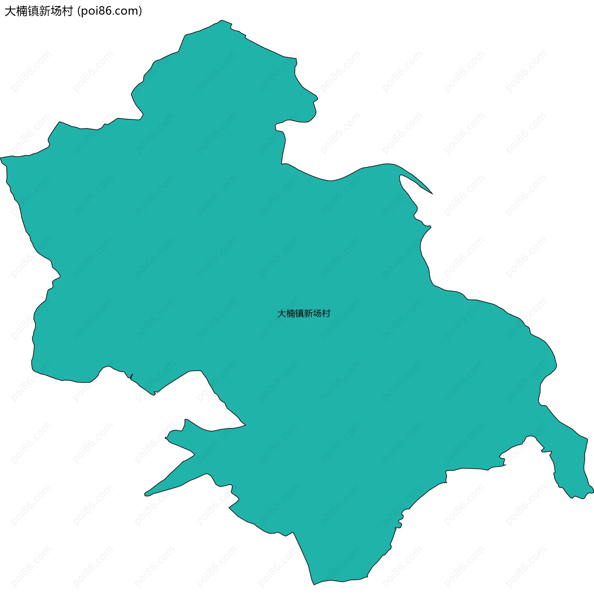 大楠镇新场村边界地图