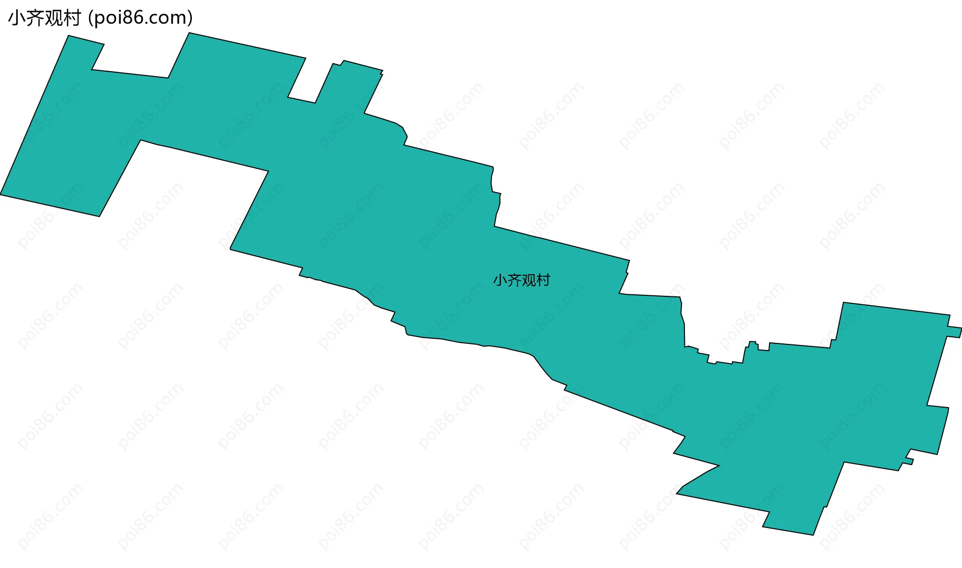 小齐观村边界地图