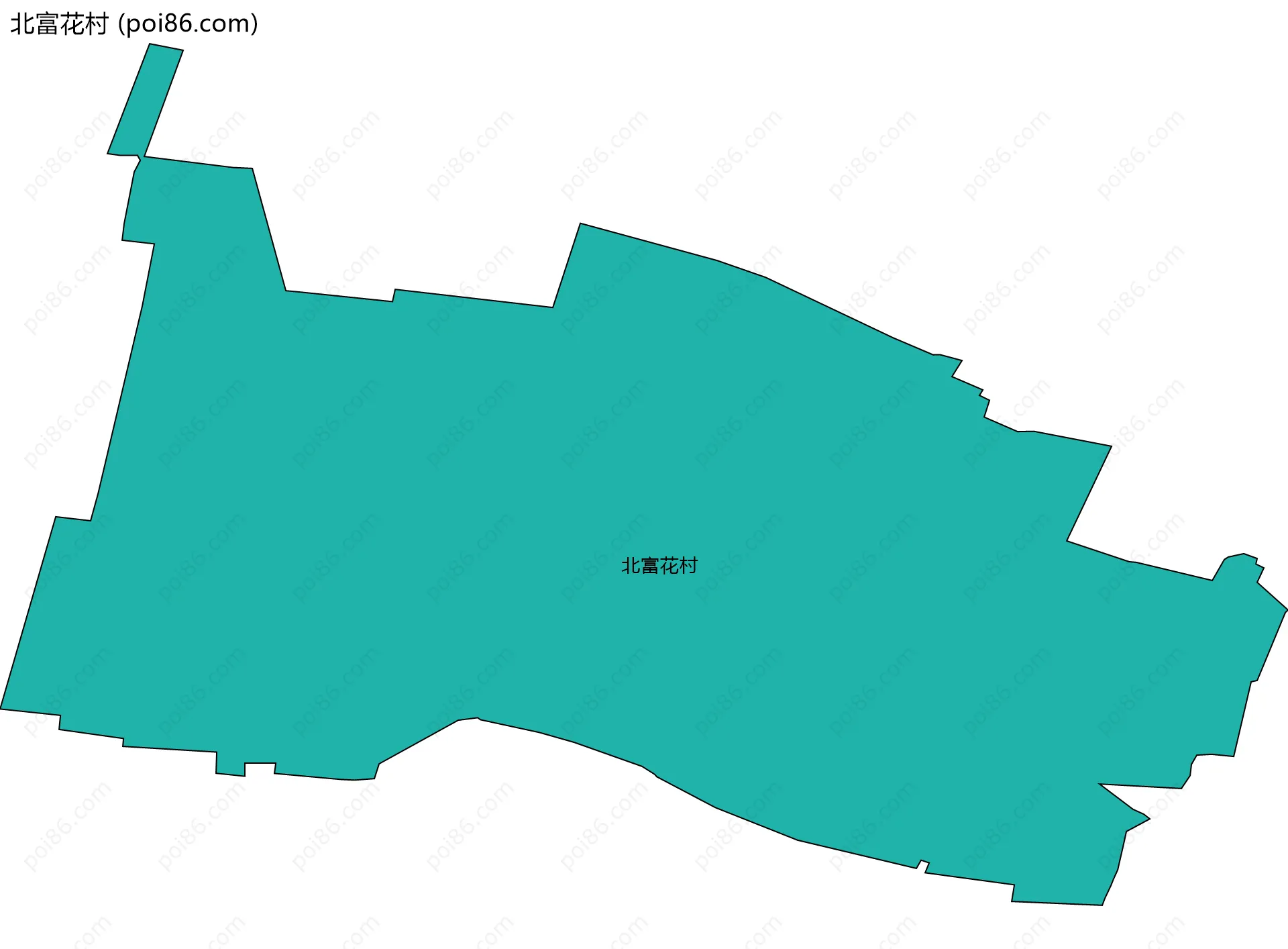 北富花村边界地图