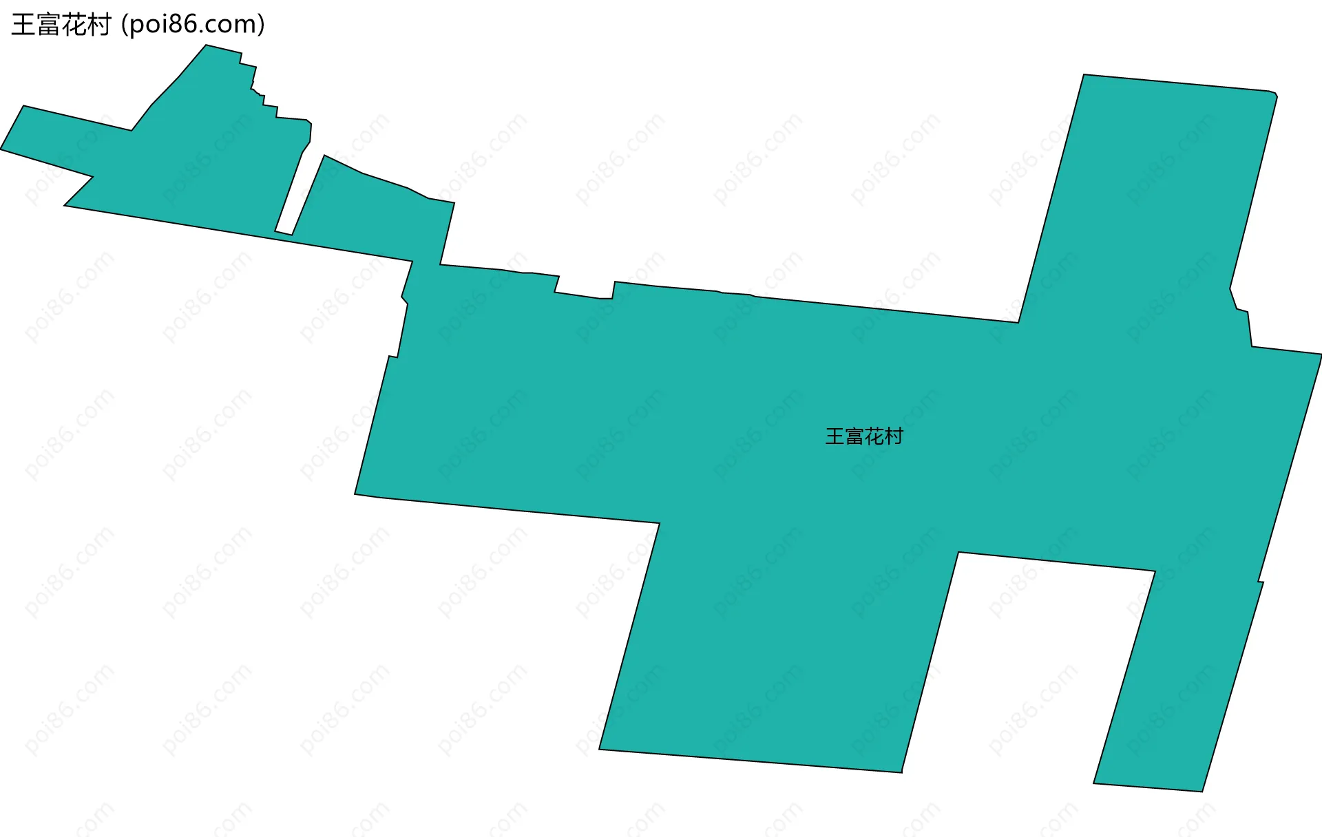 王富花村边界地图