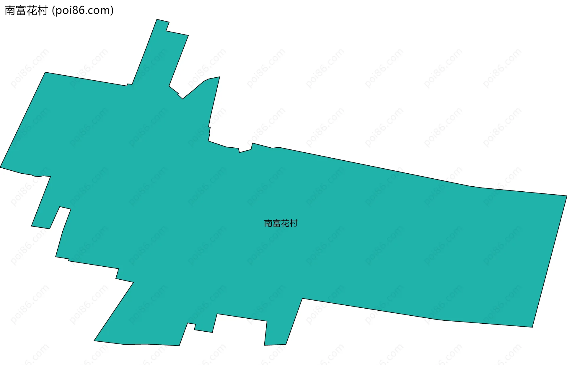南富花村边界地图