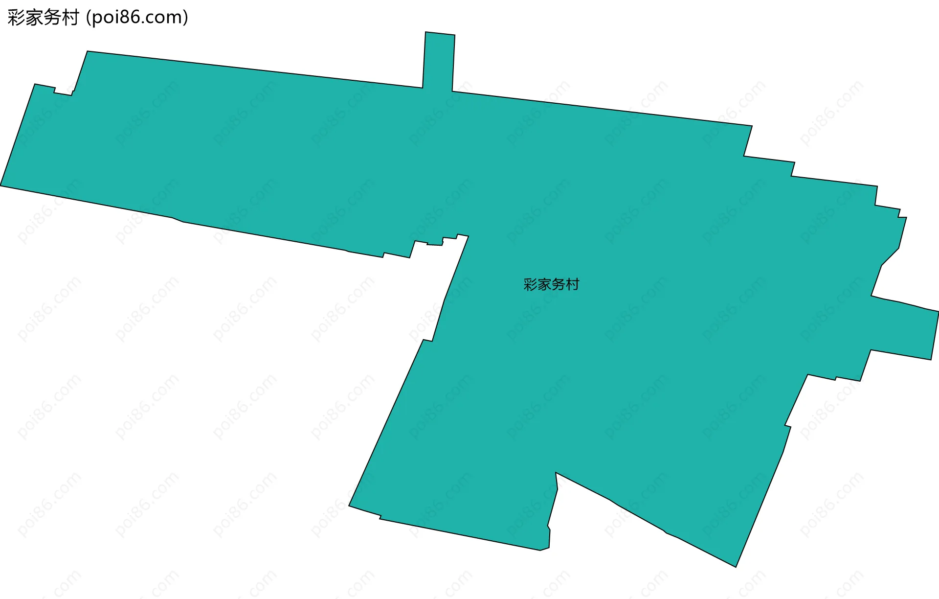 彩家务村边界地图