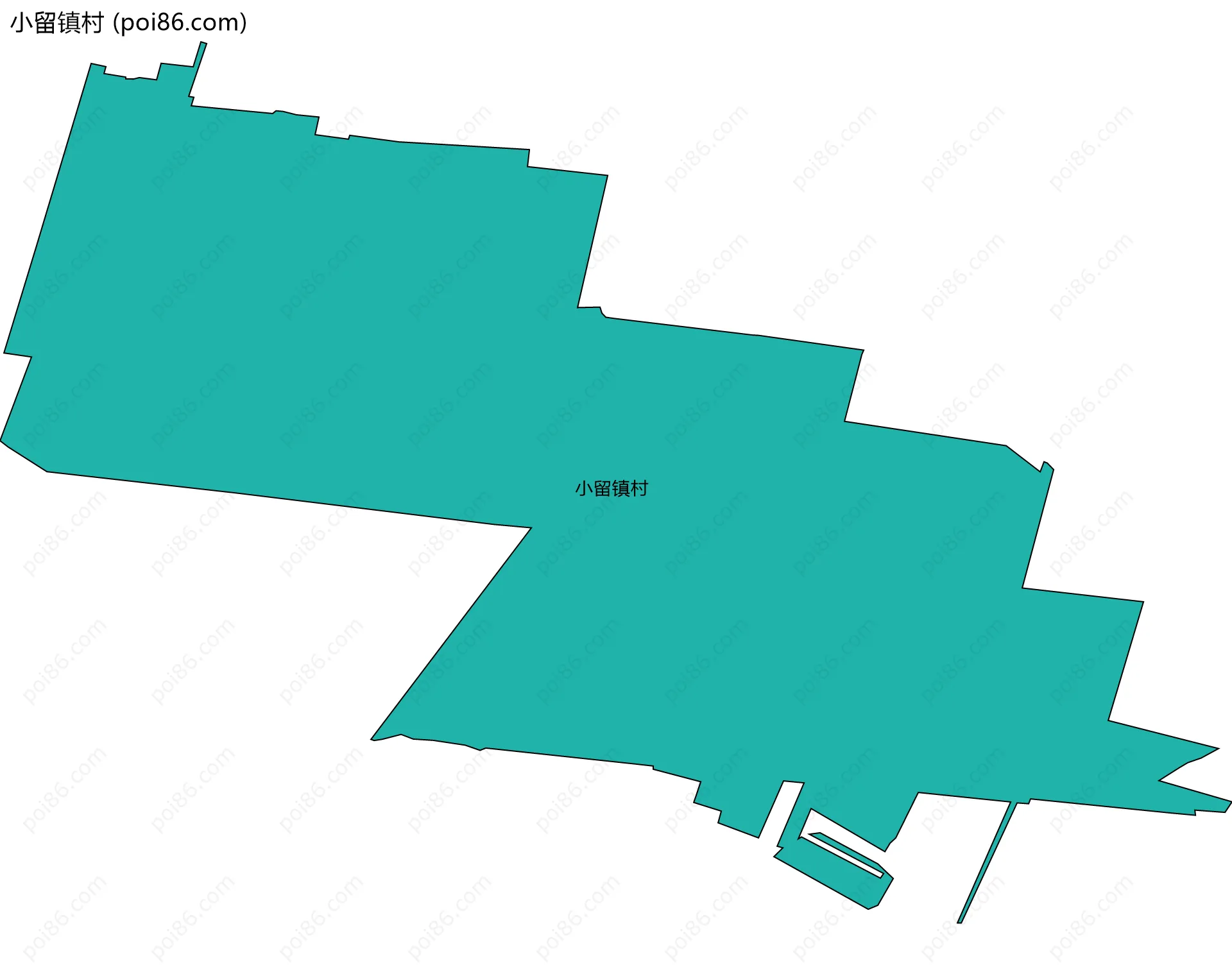 小留镇村边界地图