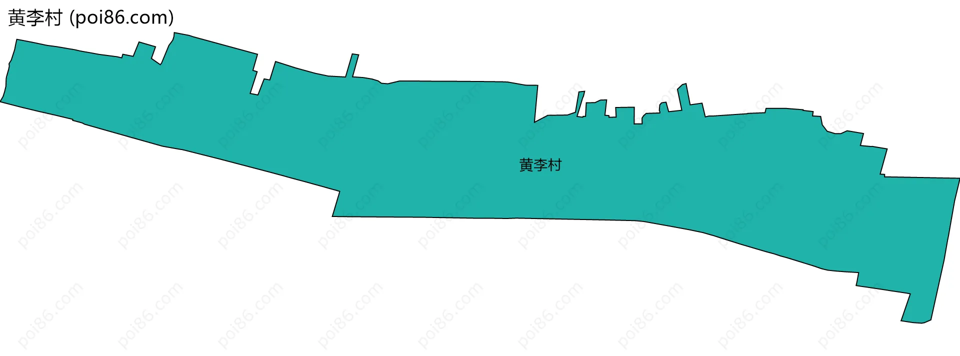 黄李村边界地图