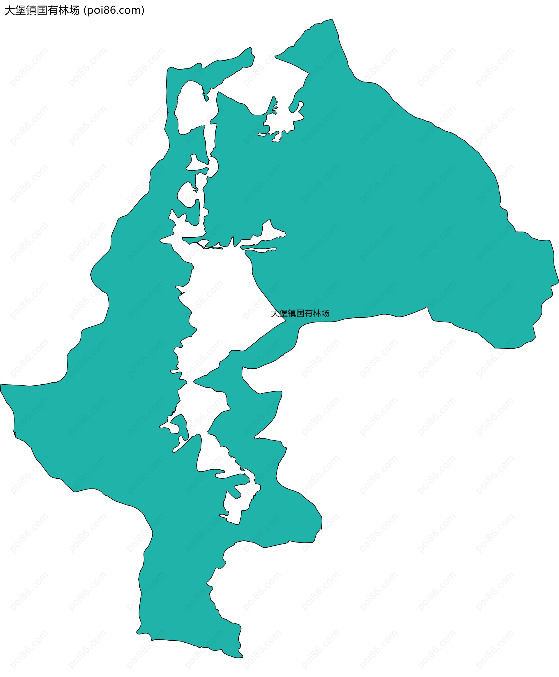 大堡镇国有林场边界地图