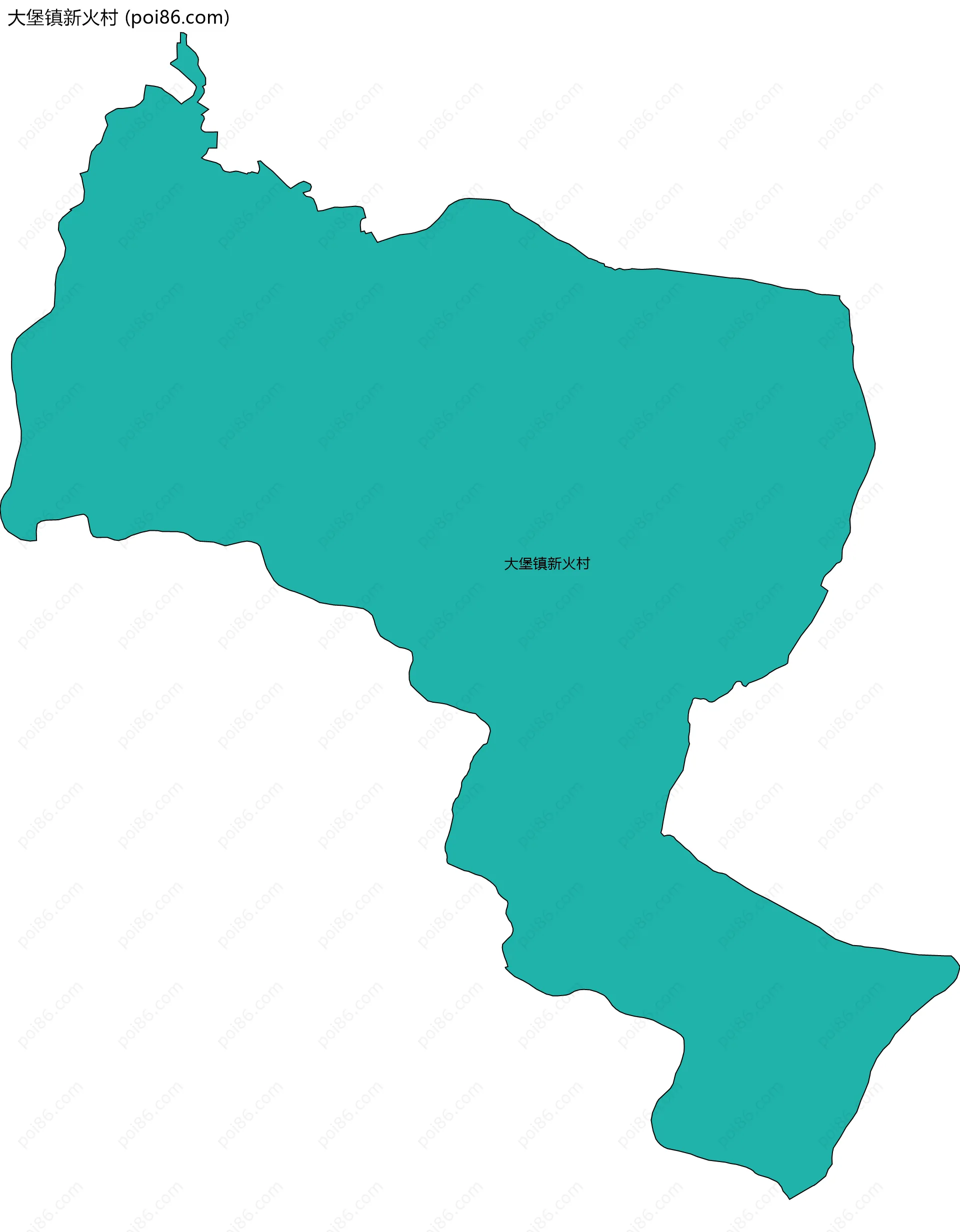 大堡镇新火村边界地图