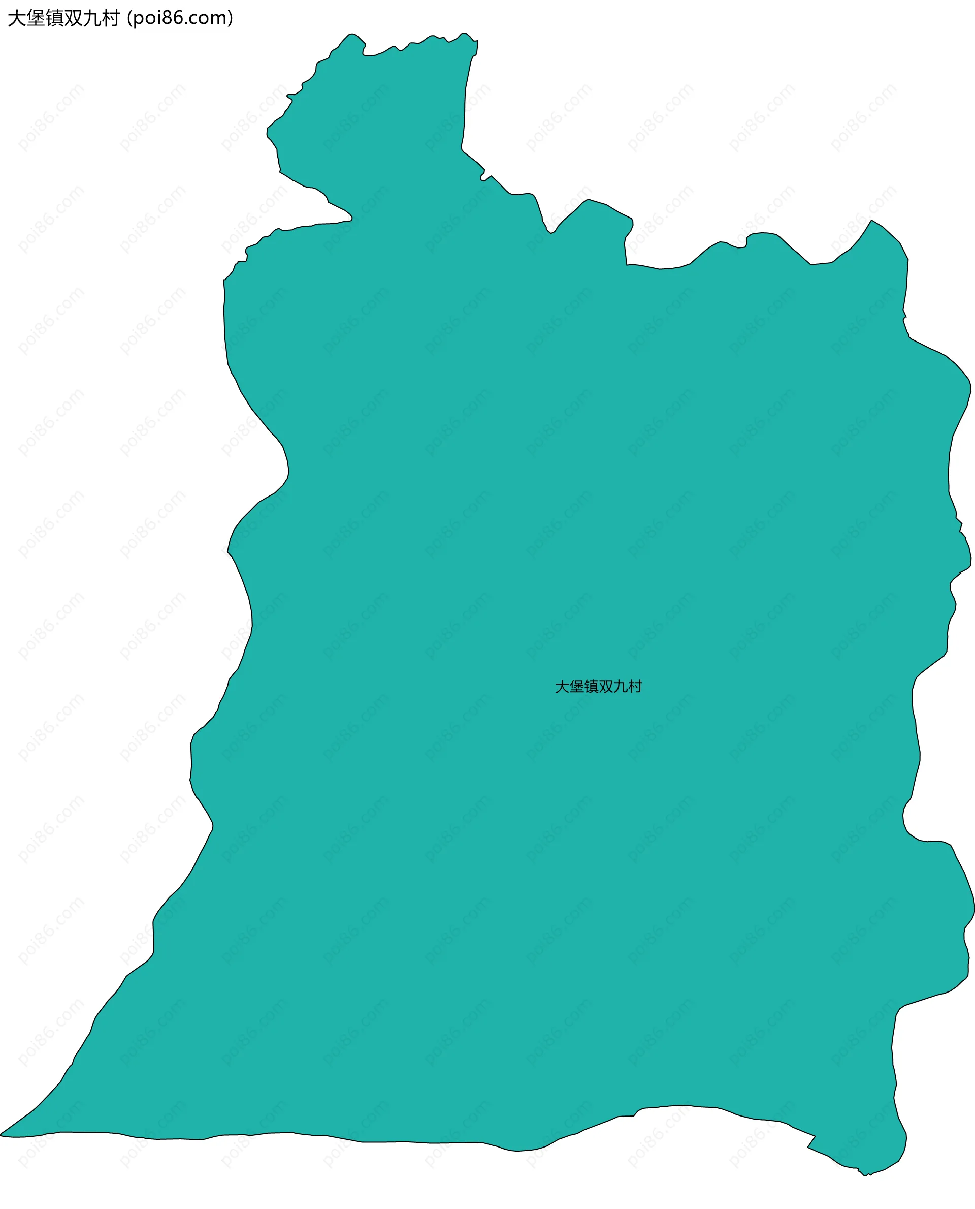 大堡镇双九村边界地图