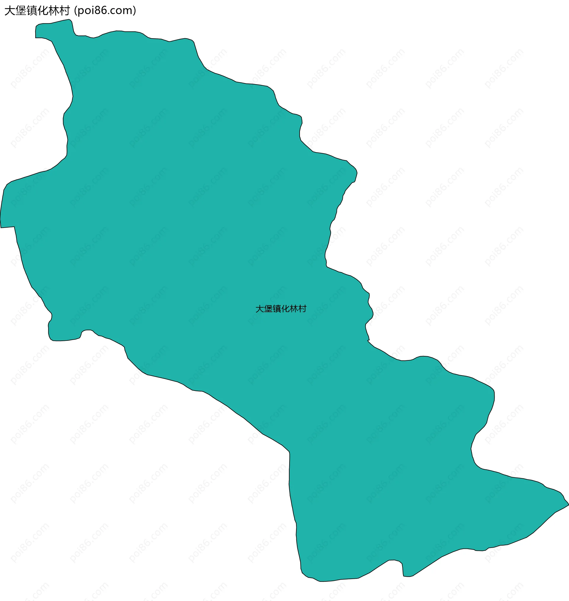 大堡镇化林村边界地图