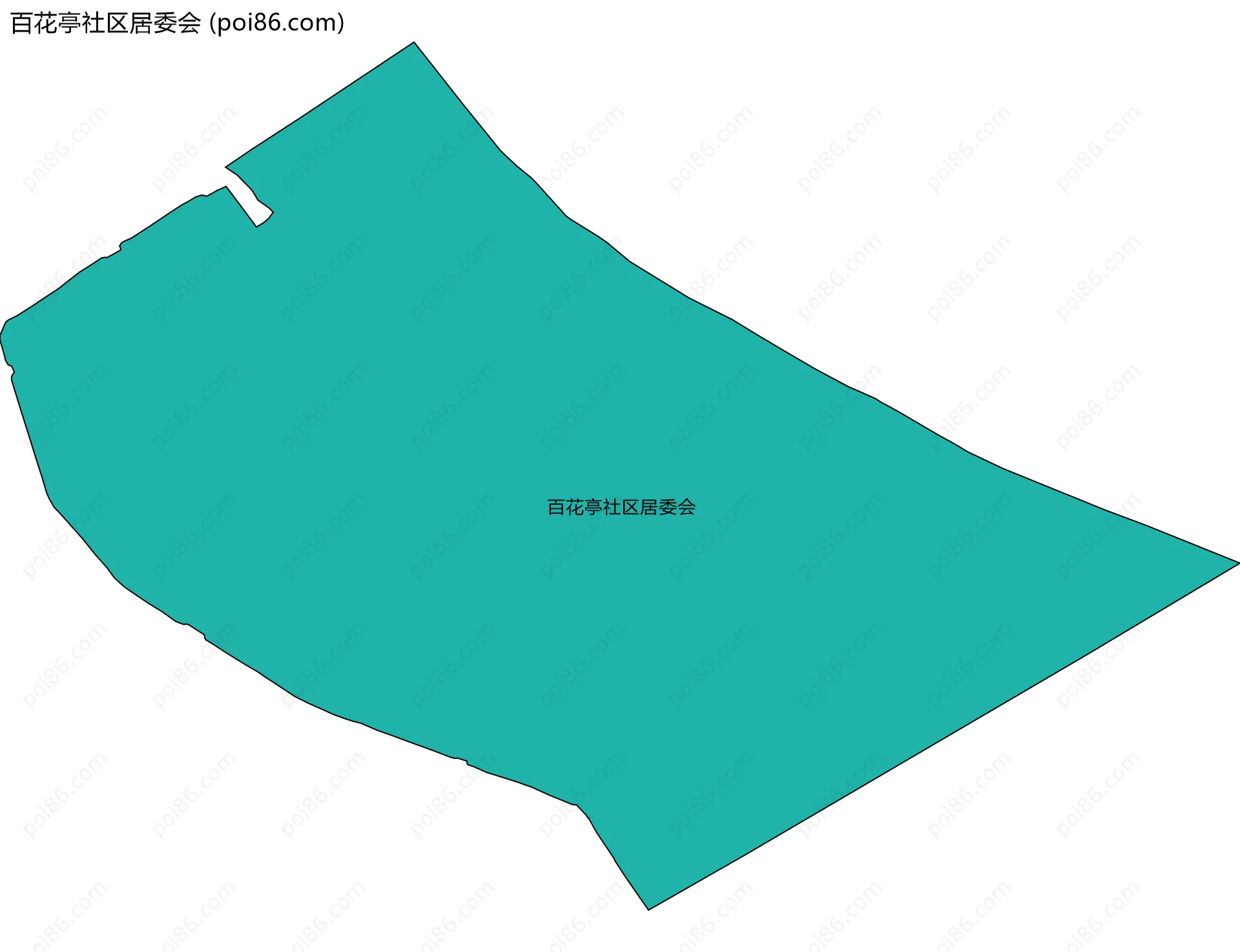 百花亭社区居委会边界地图