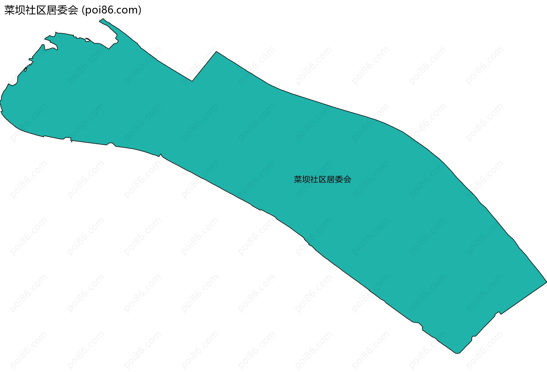 菜坝社区居委会边界地图