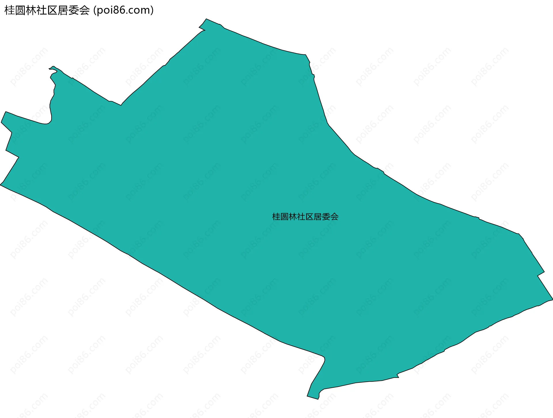 桂圆林社区居委会边界地图