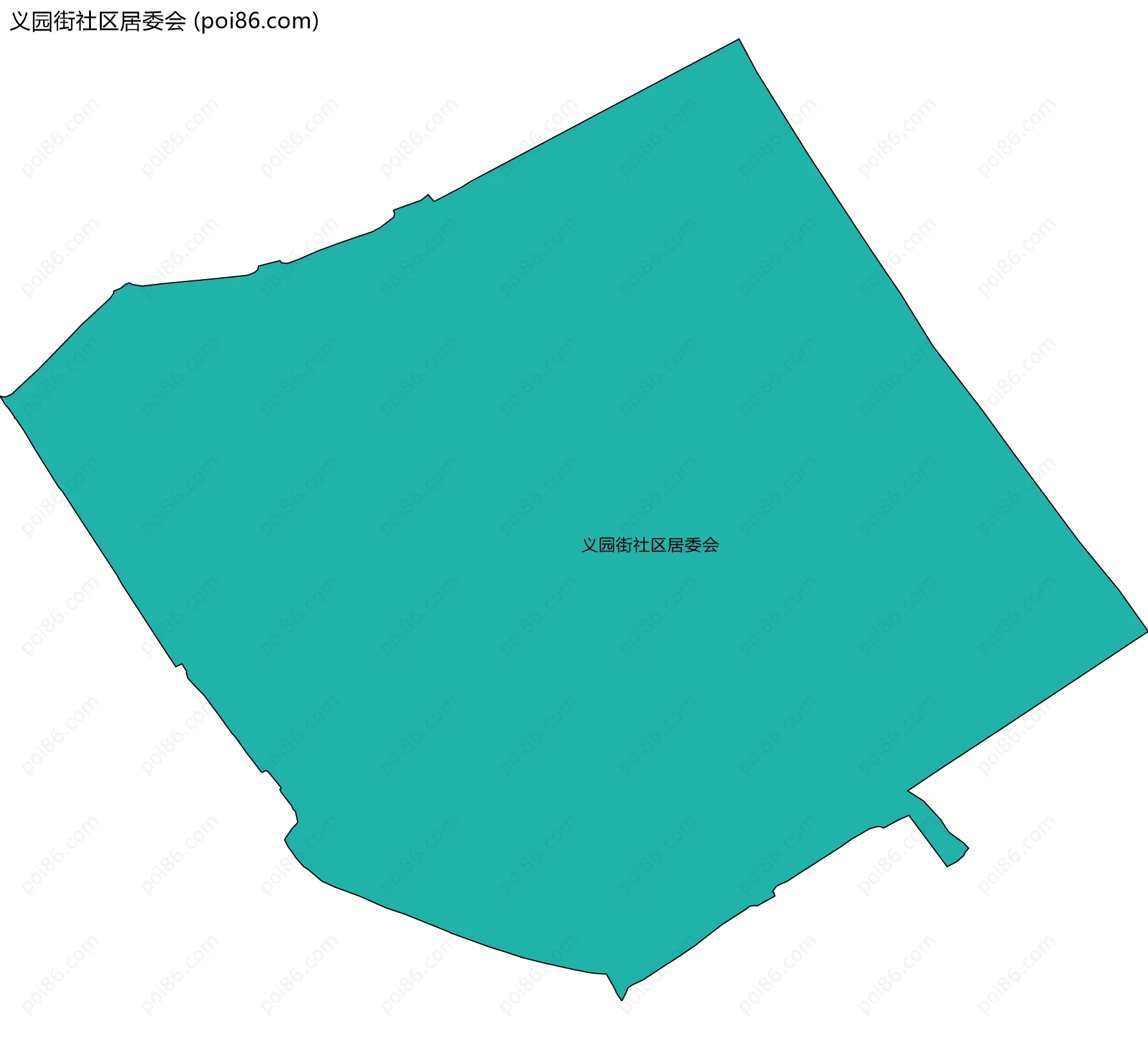义园街社区居委会边界地图