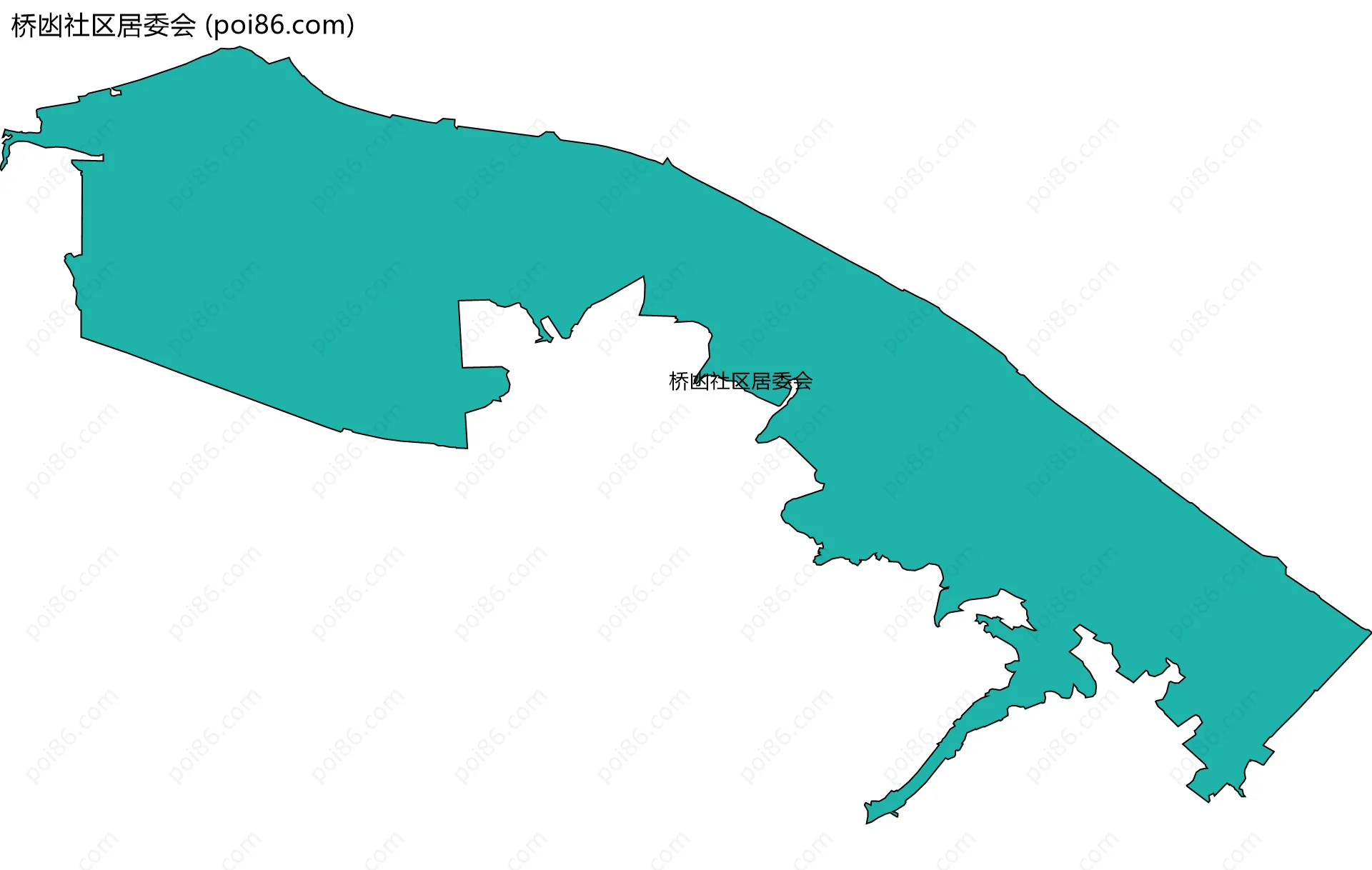 桥凼社区居委会边界地图