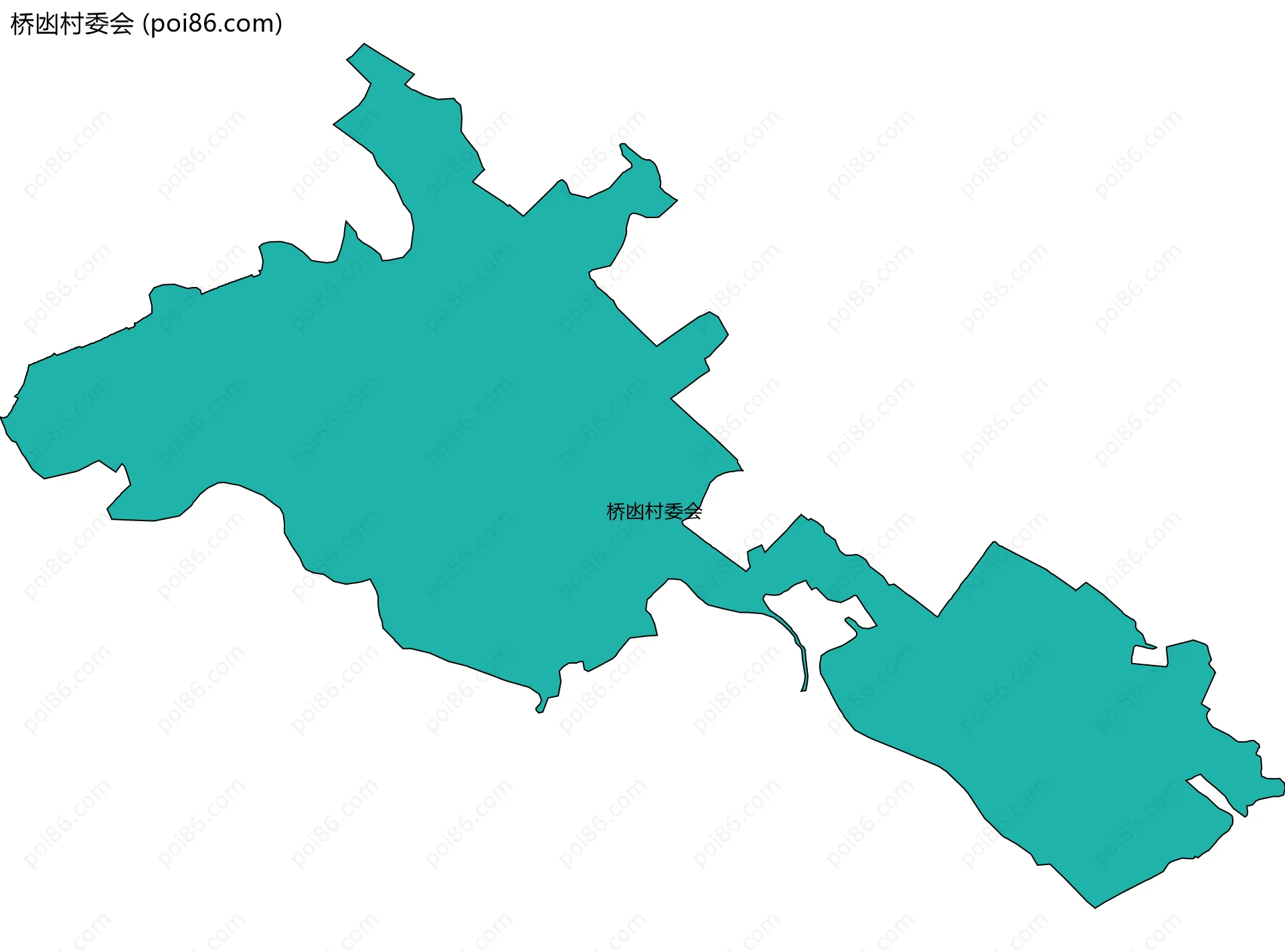桥凼村委会边界地图