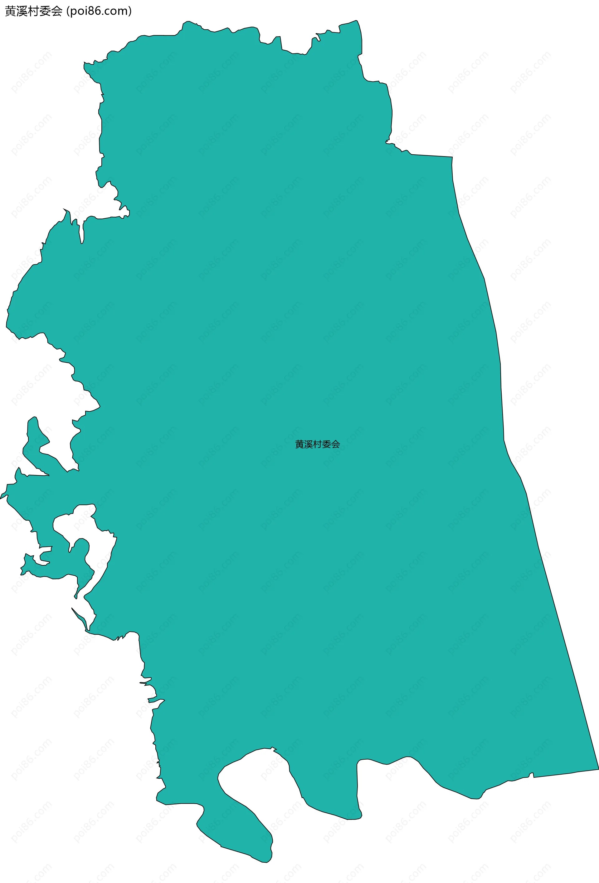 黄溪村委会边界地图