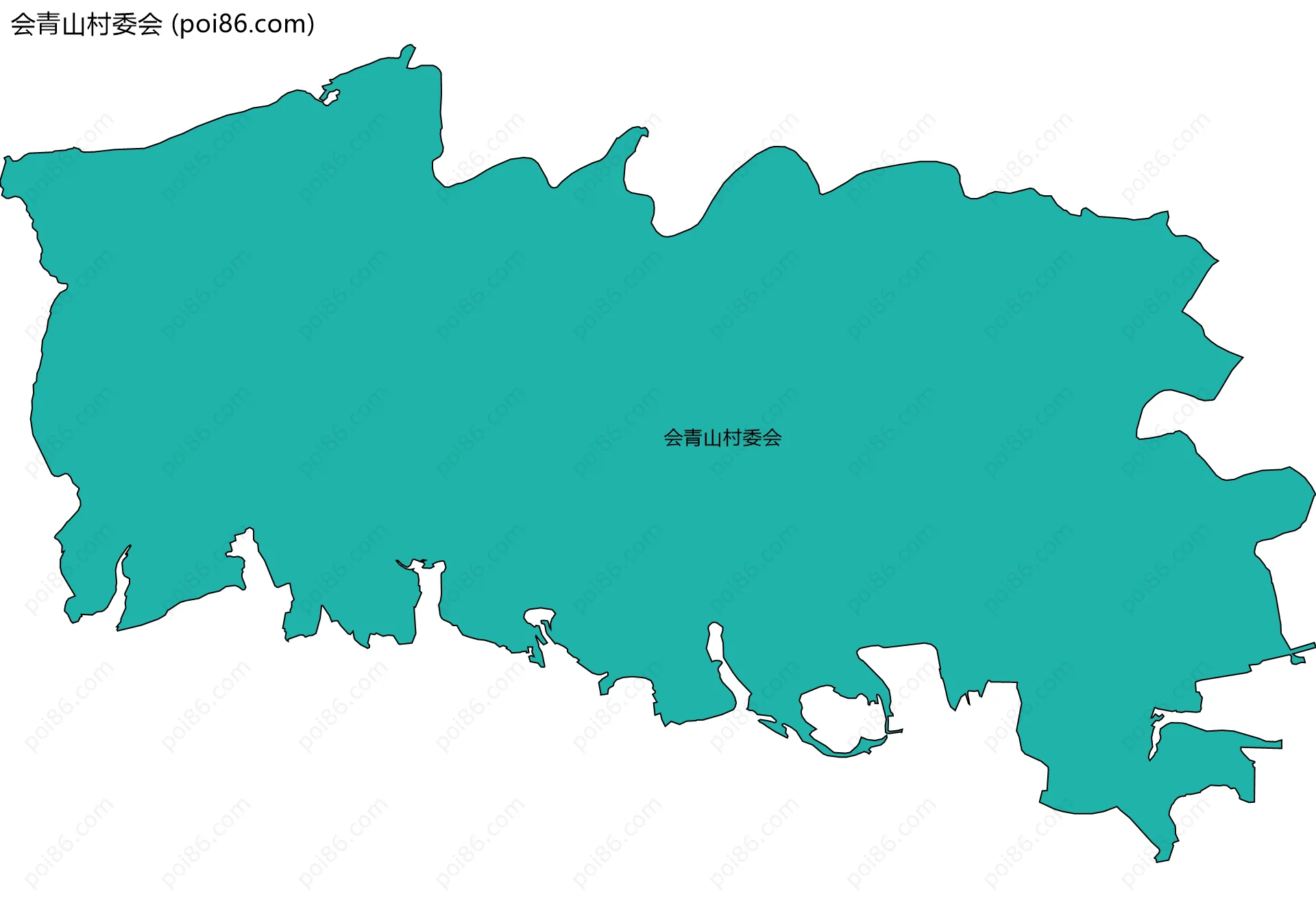 会青山村委会边界地图