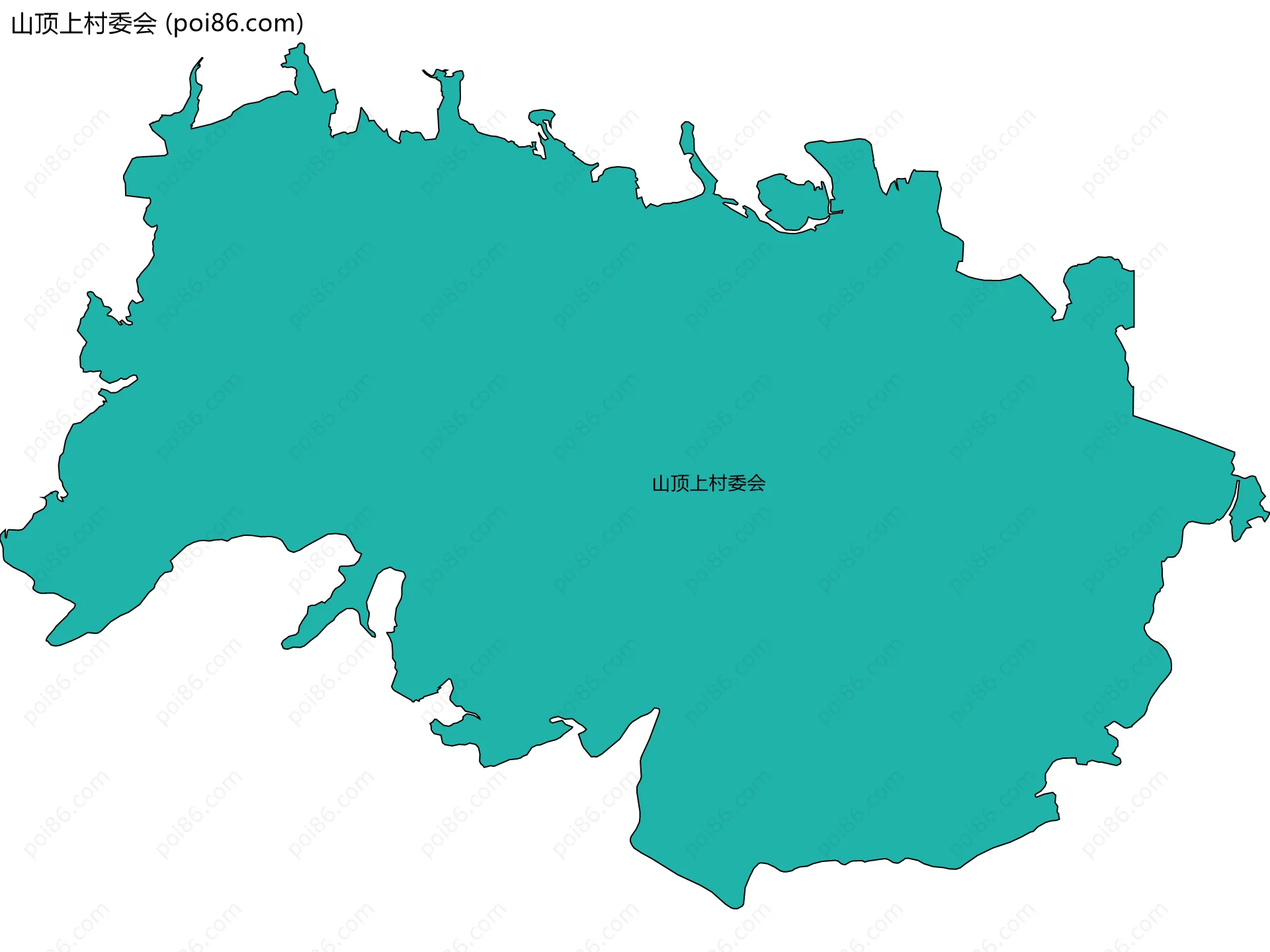 山顶上村委会边界地图