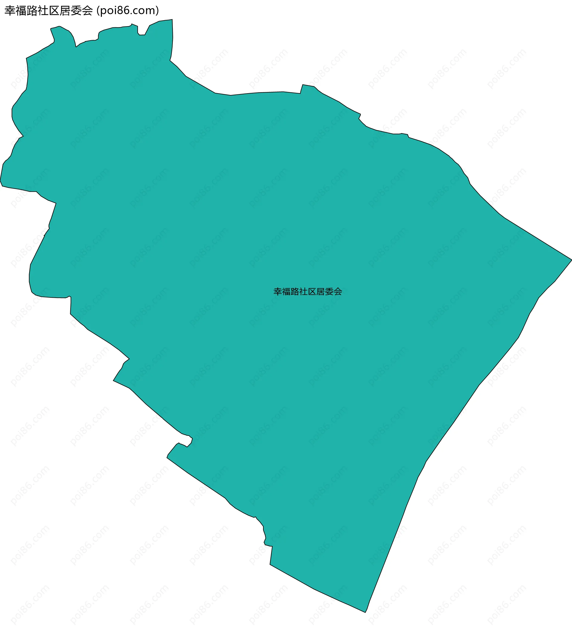 幸福路社区居委会边界地图