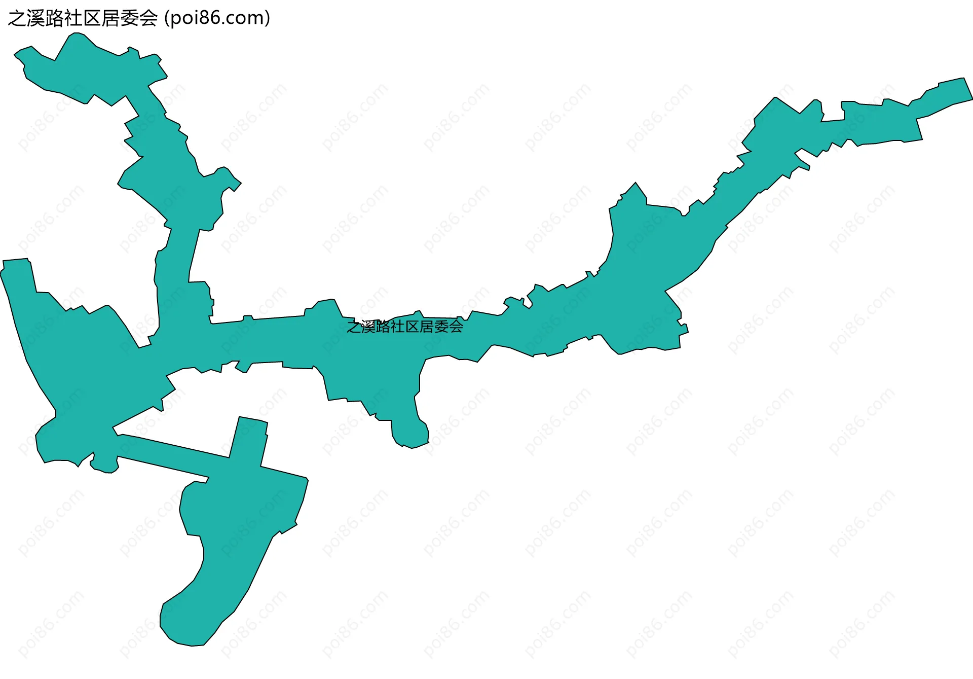 之溪路社区居委会边界地图