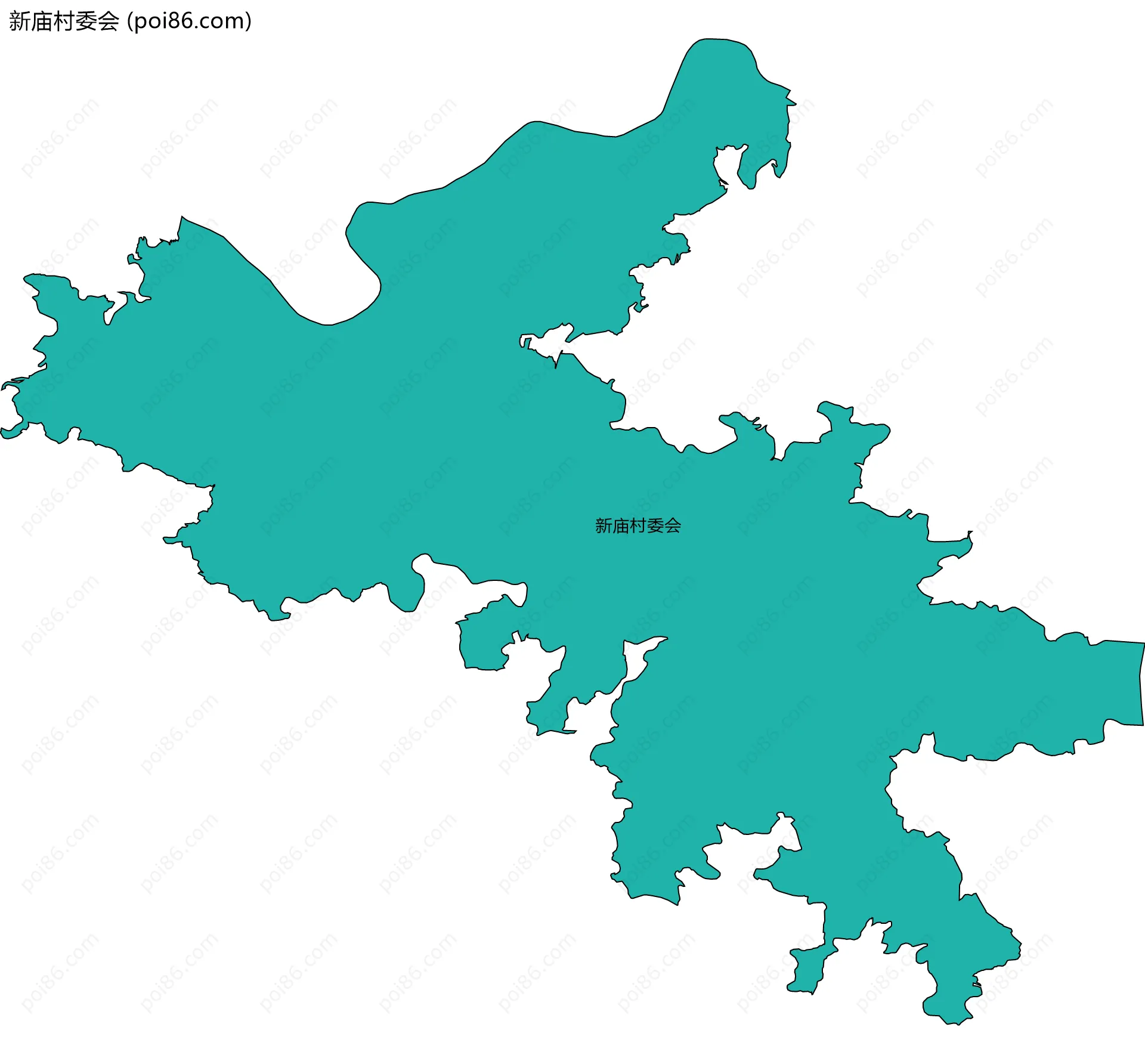 新庙村委会边界地图