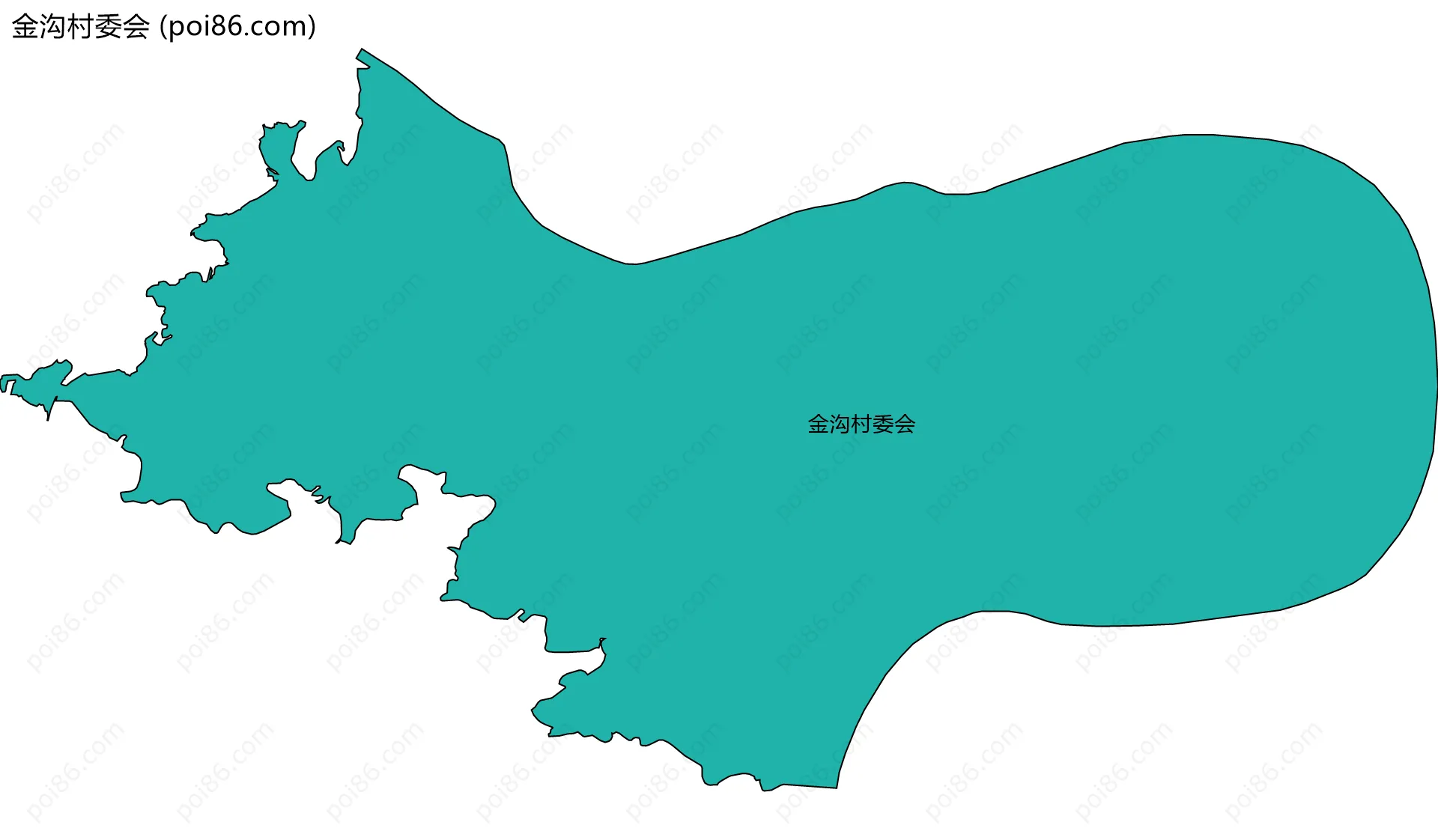 金沟村委会边界地图