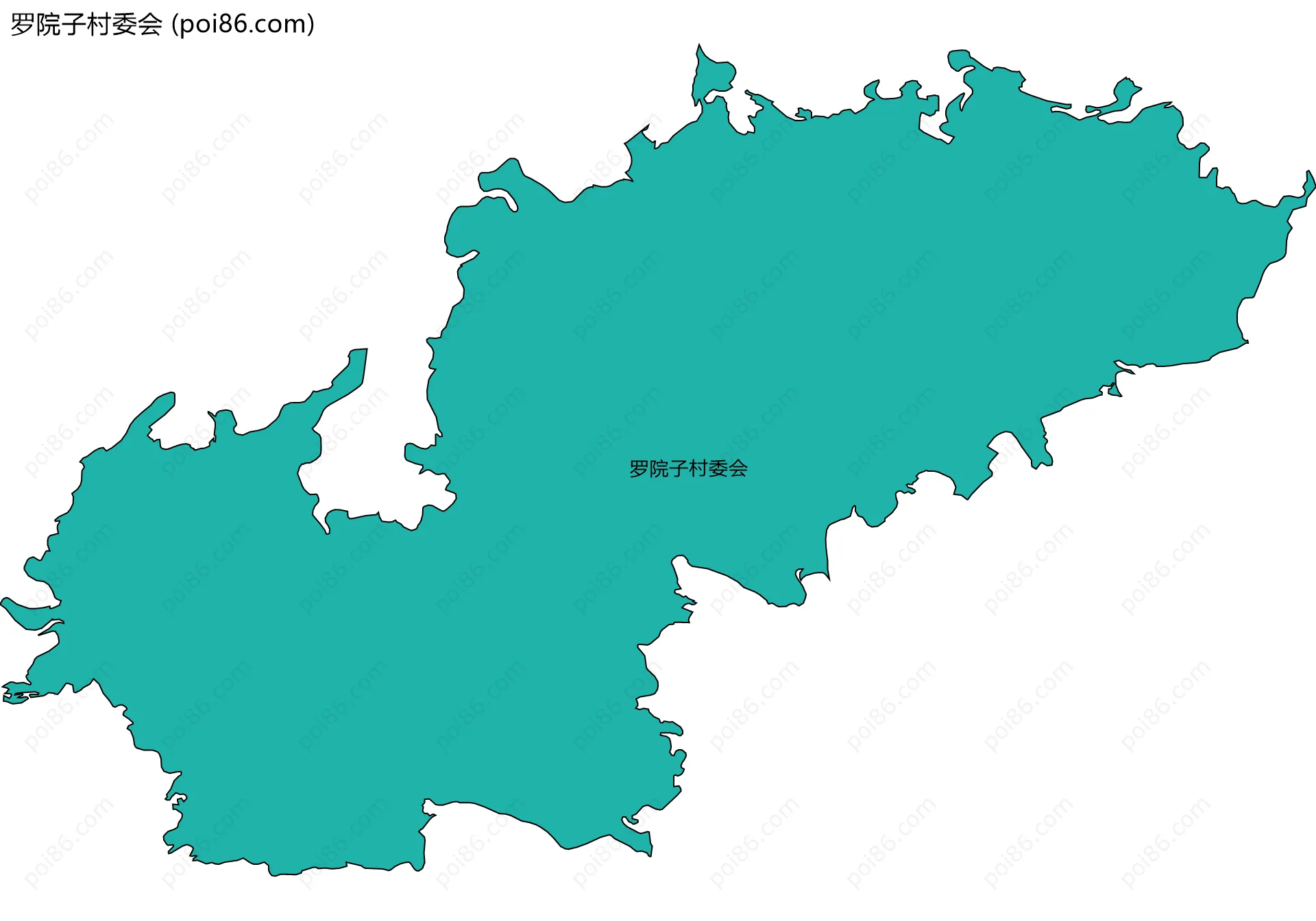 罗院子村委会边界地图