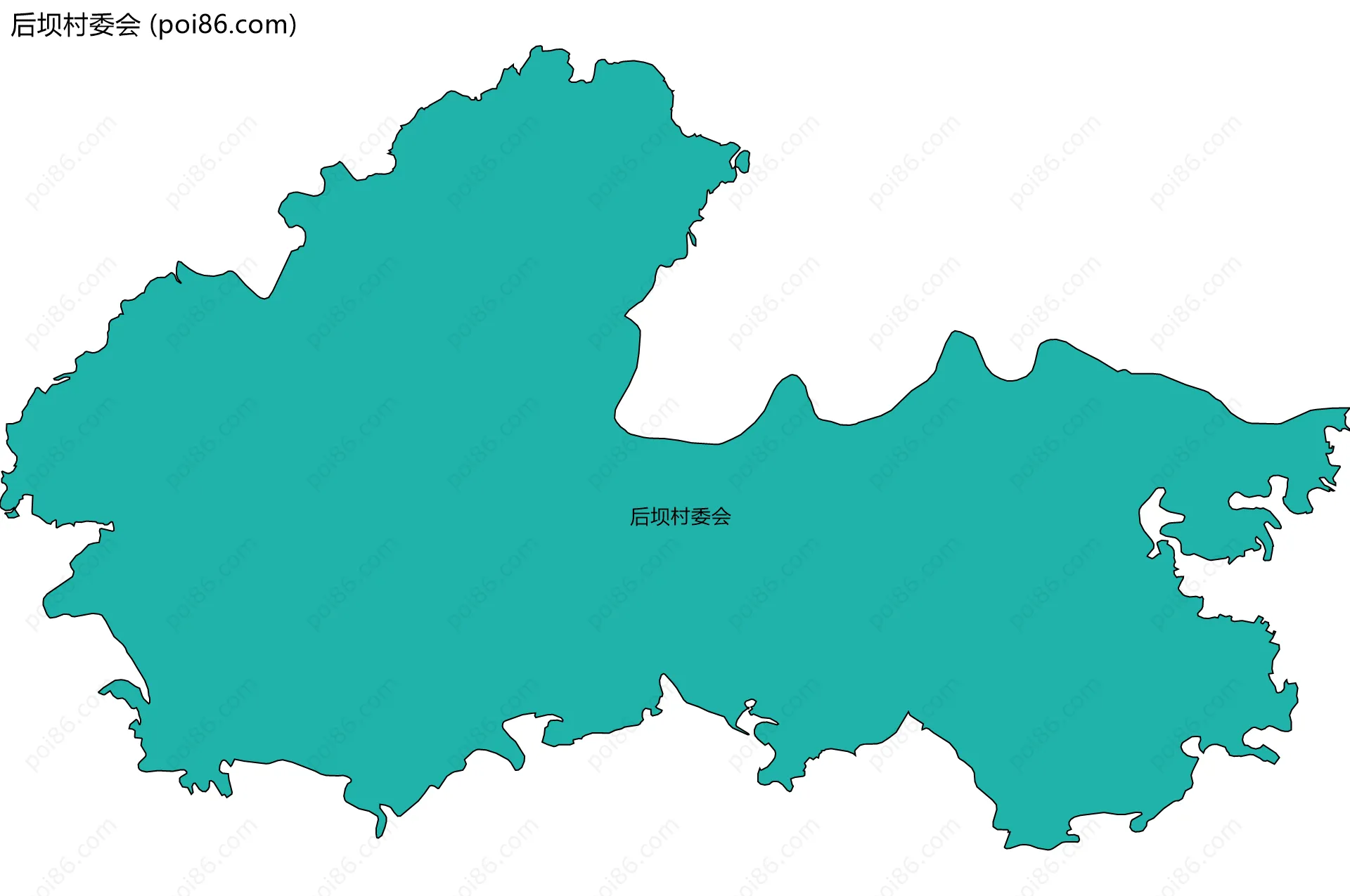 后坝村委会边界地图