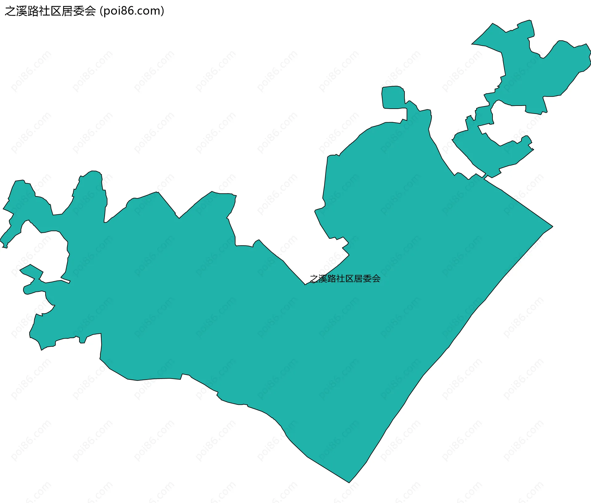 之溪路社区居委会边界地图