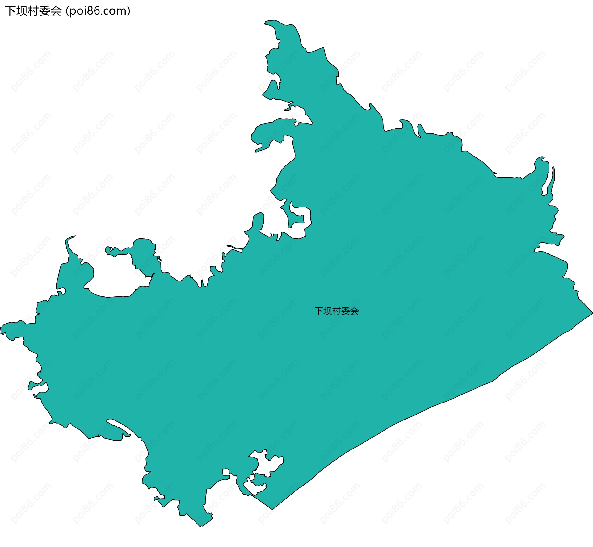 下坝村委会边界地图