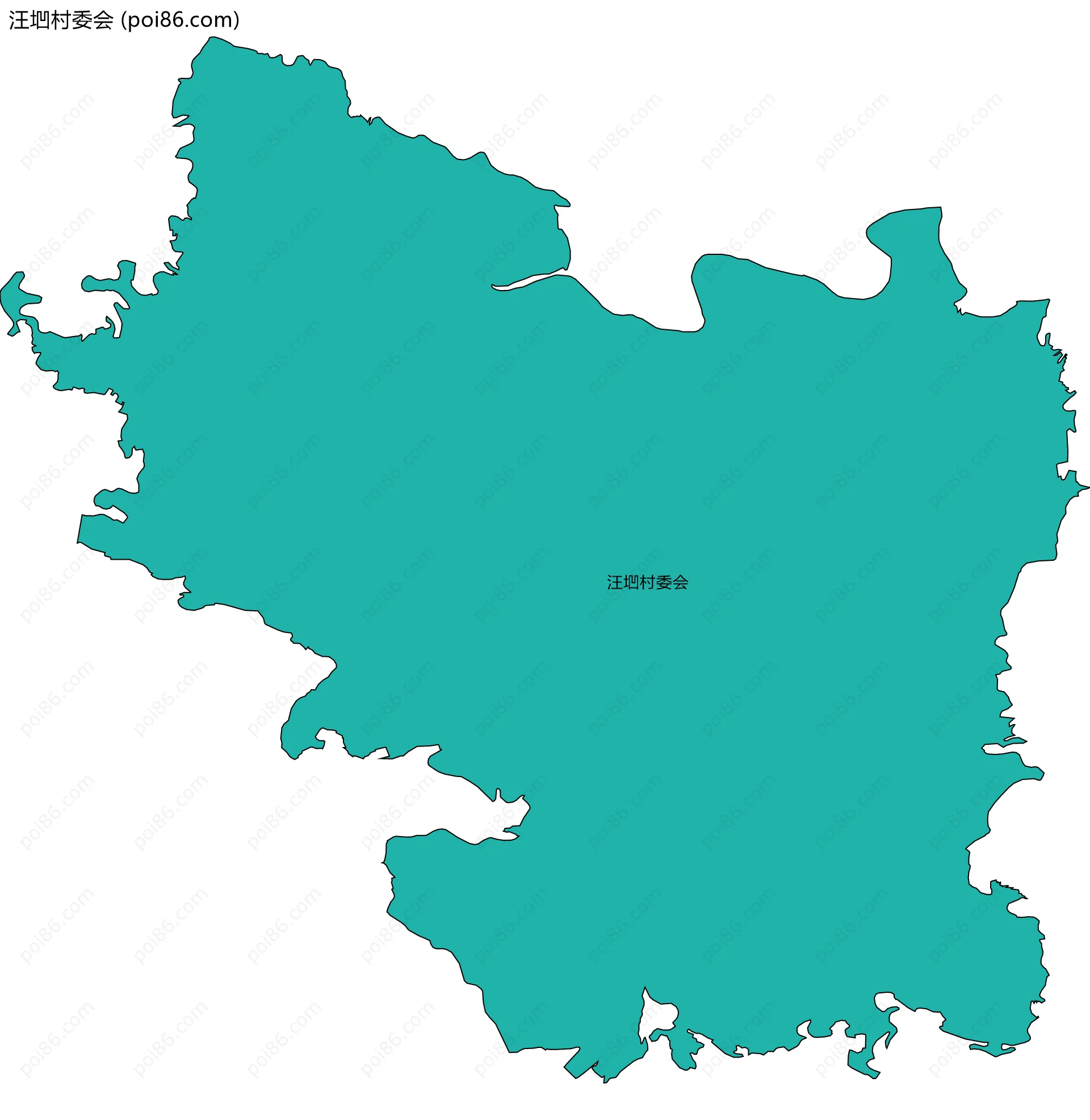汪垇村委会边界地图