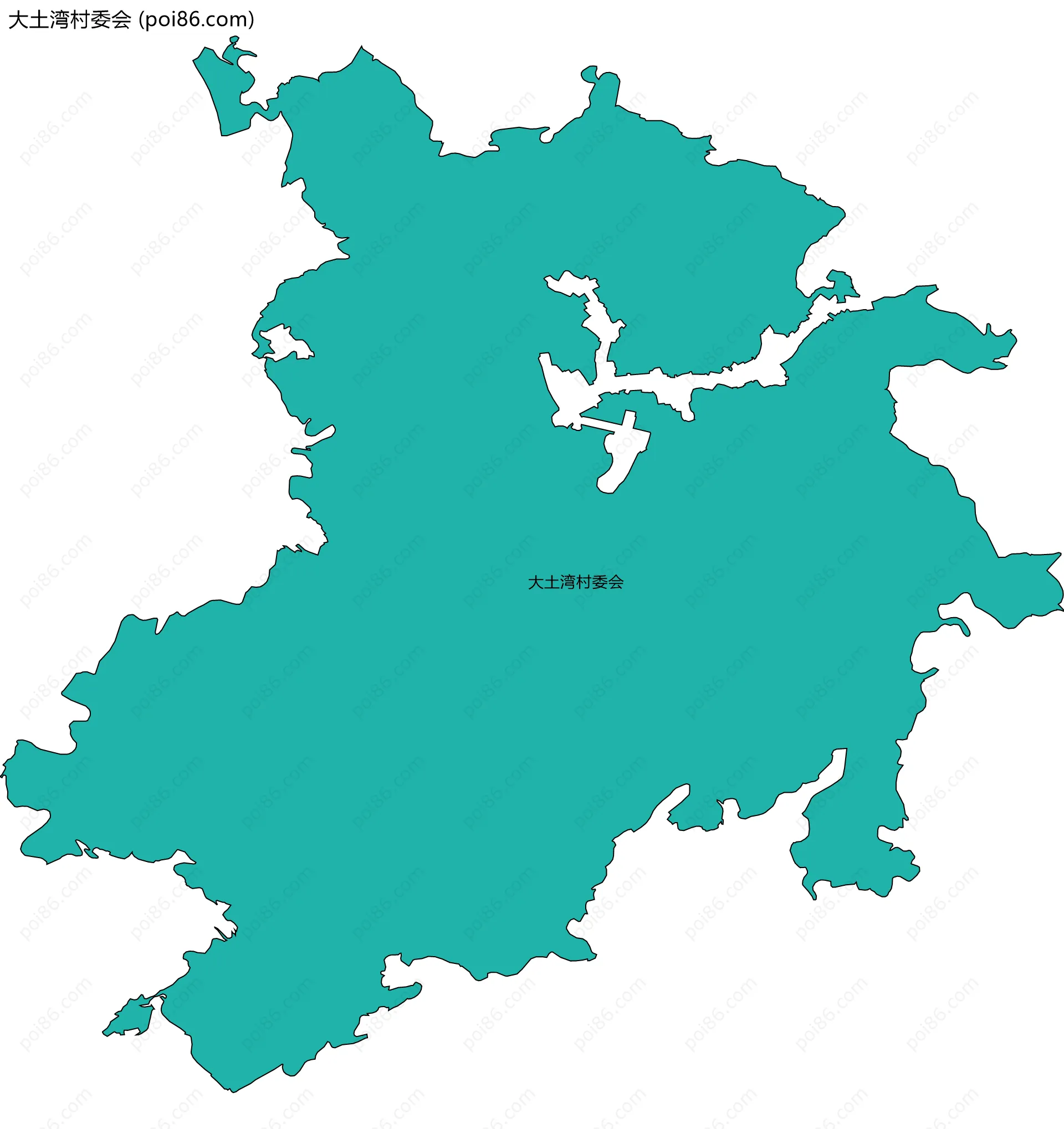 大土湾村委会边界地图