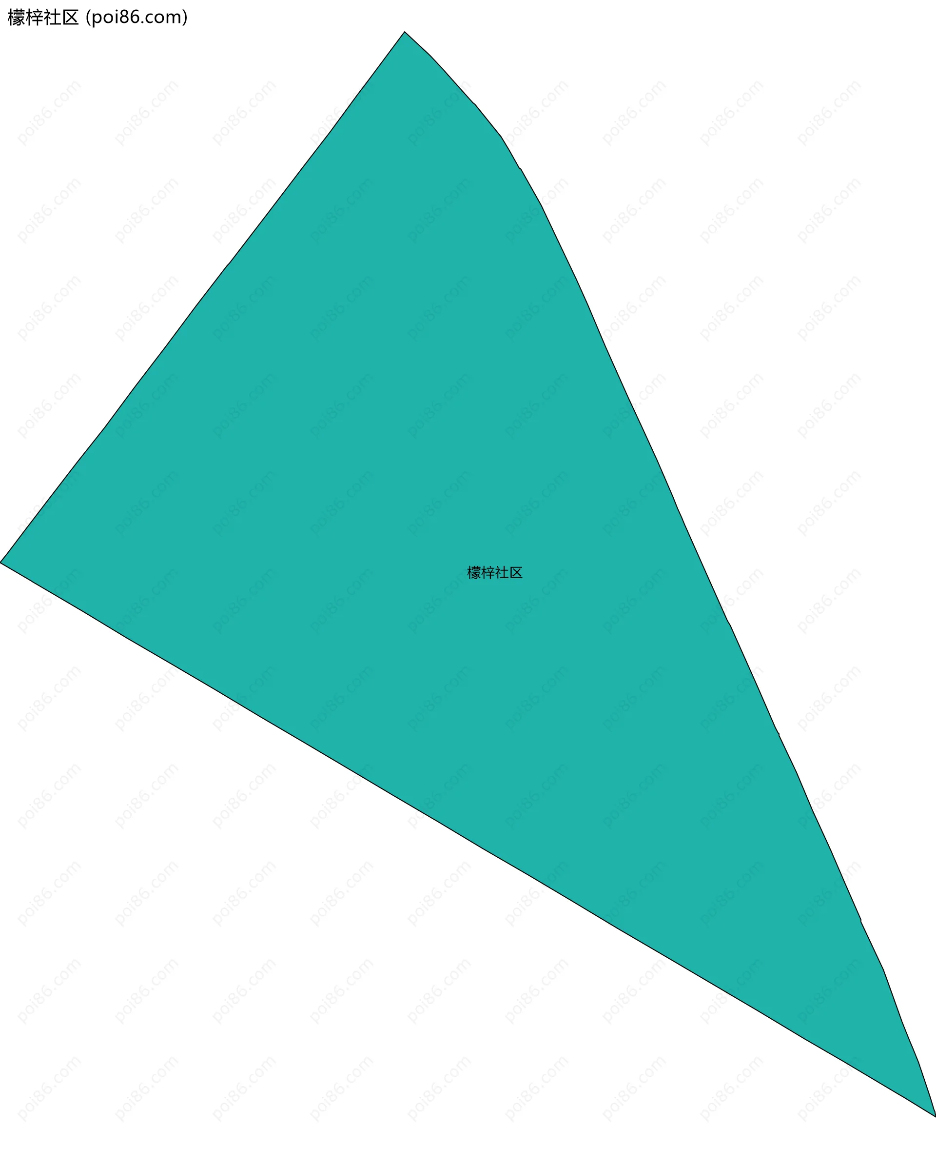 檬梓社区边界地图