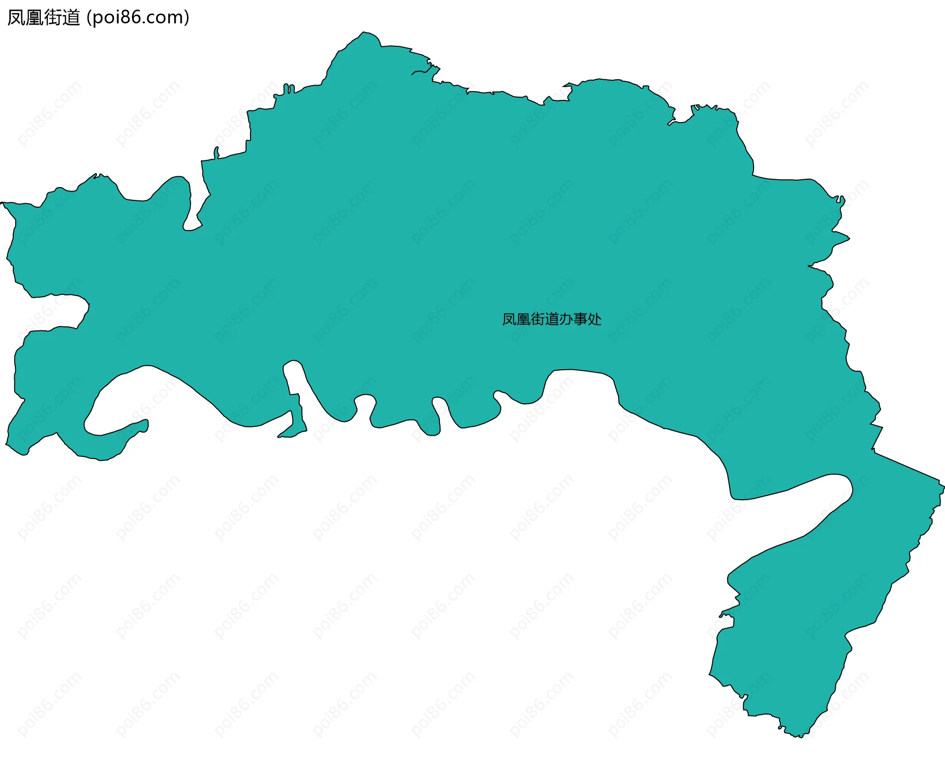 凤凰街道边界地图(五级行政区划)