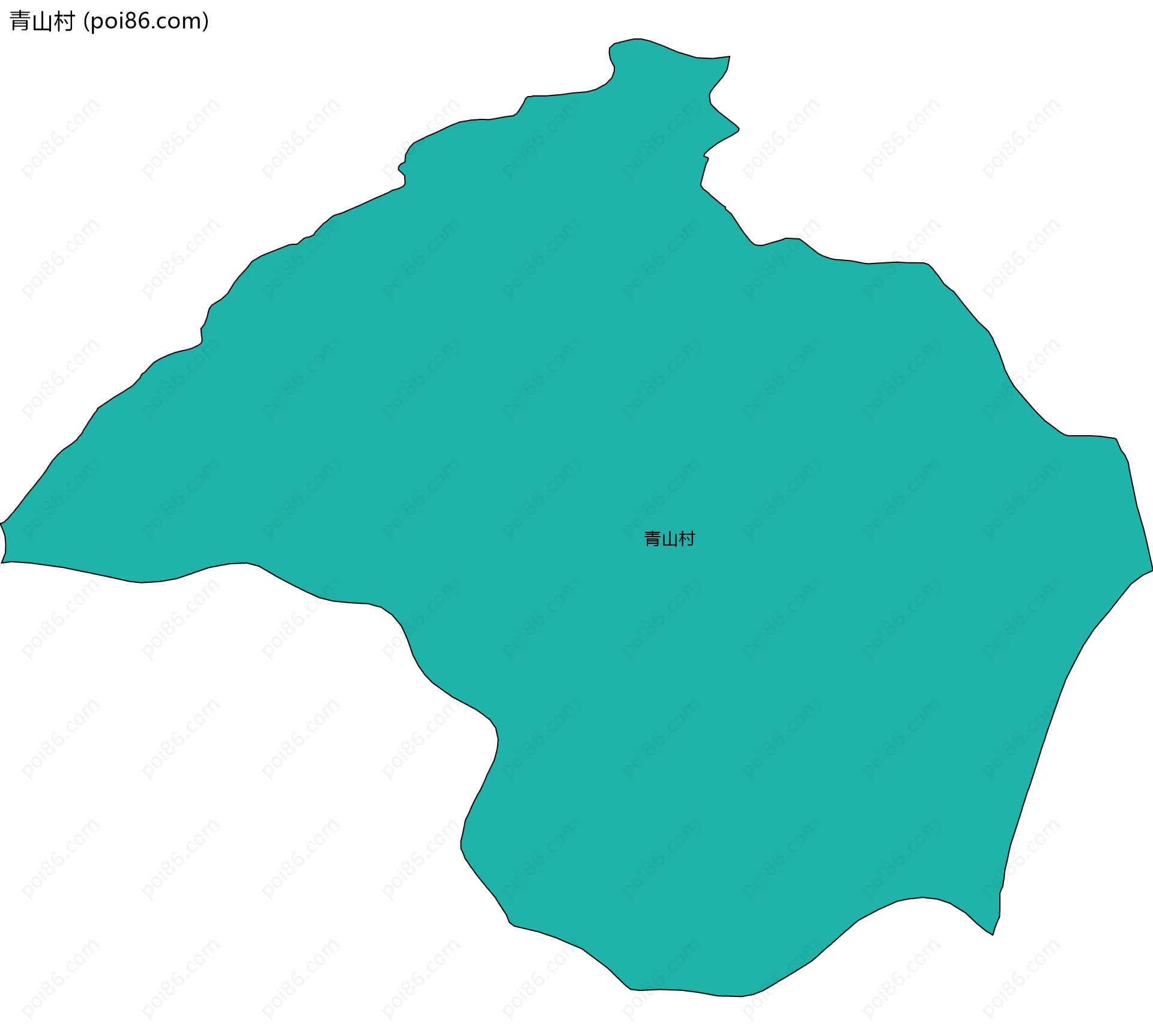 青山村边界地图