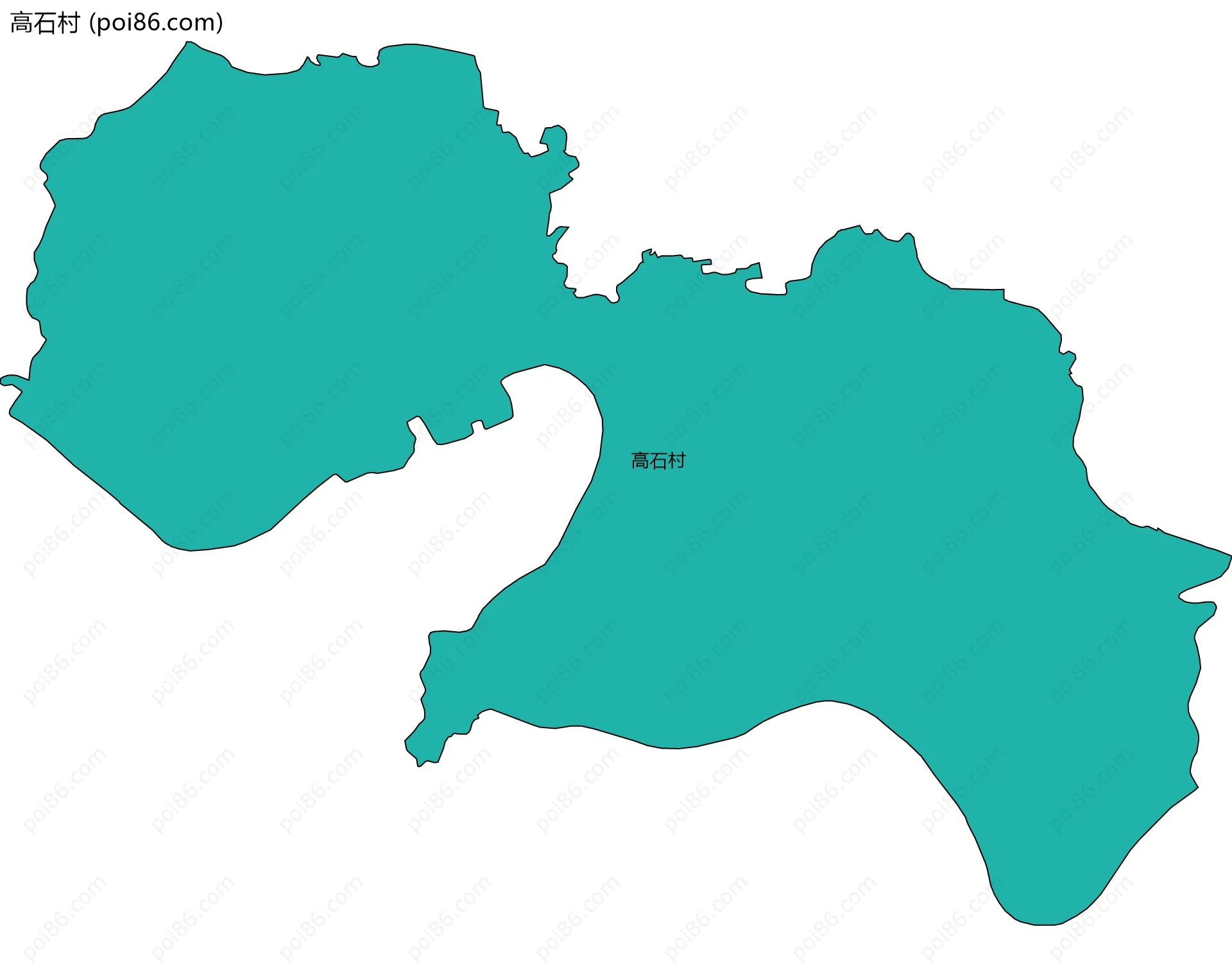 高石村边界地图