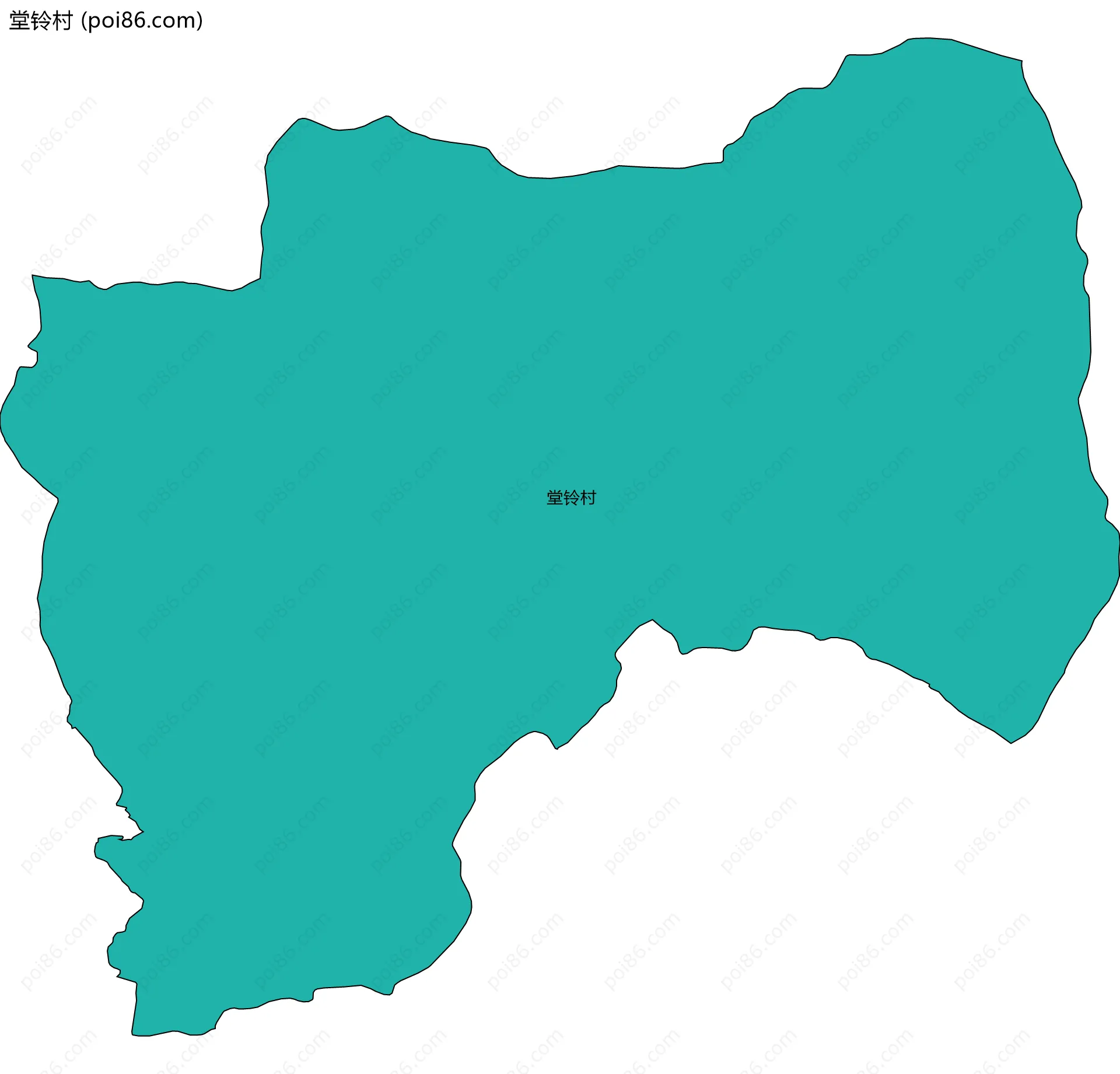 堂铃村边界地图